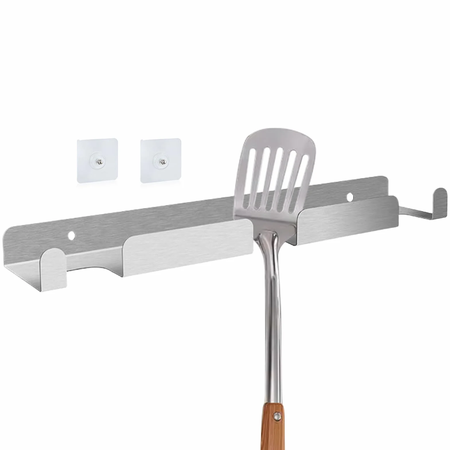 Manolyee Support pour Pelle à Pizza - Étagère Murale en Inox pour Ustensiles de Cuisine