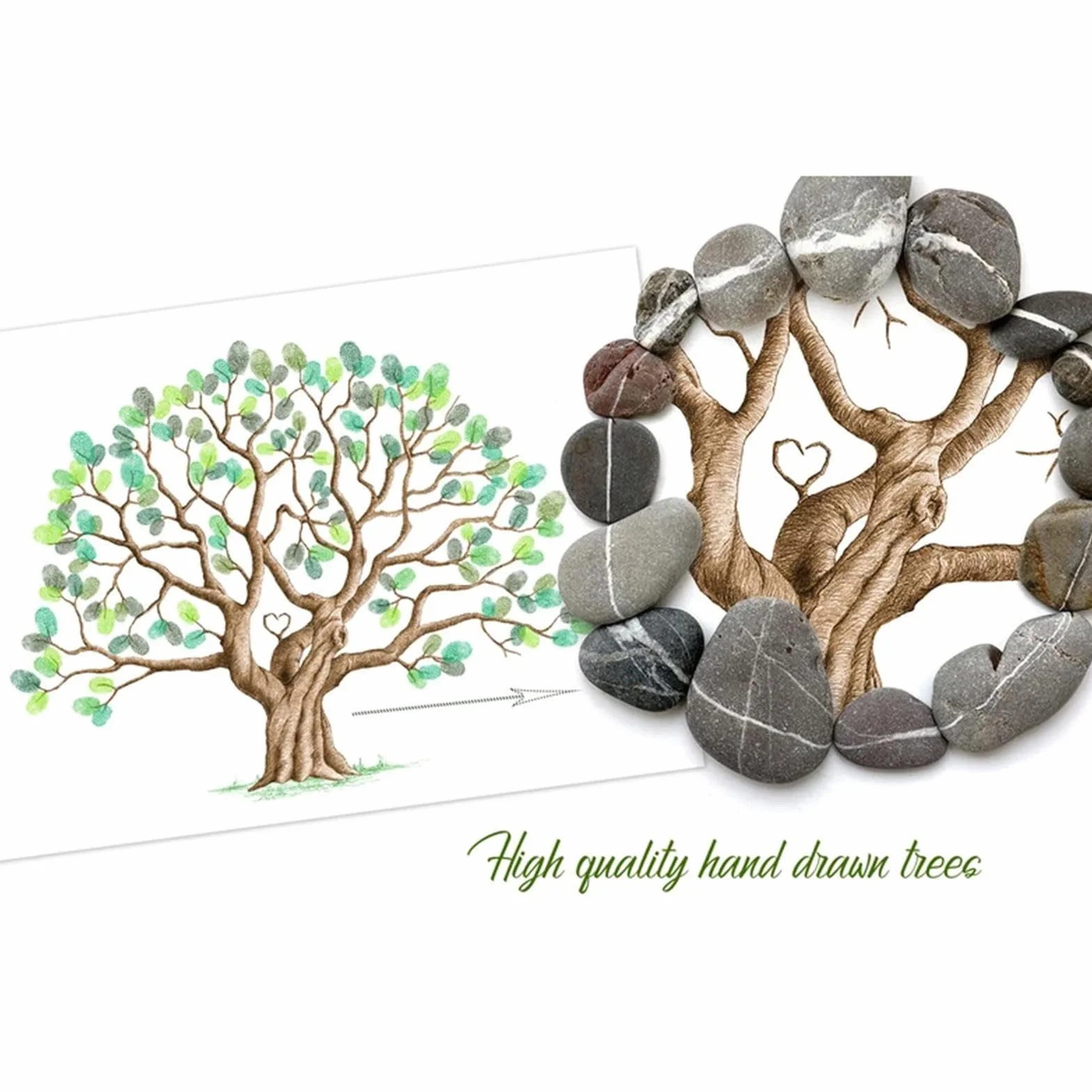 Arbre Empreinte Toile Livre d'or Créatif Décoration Maison Mariage Événements