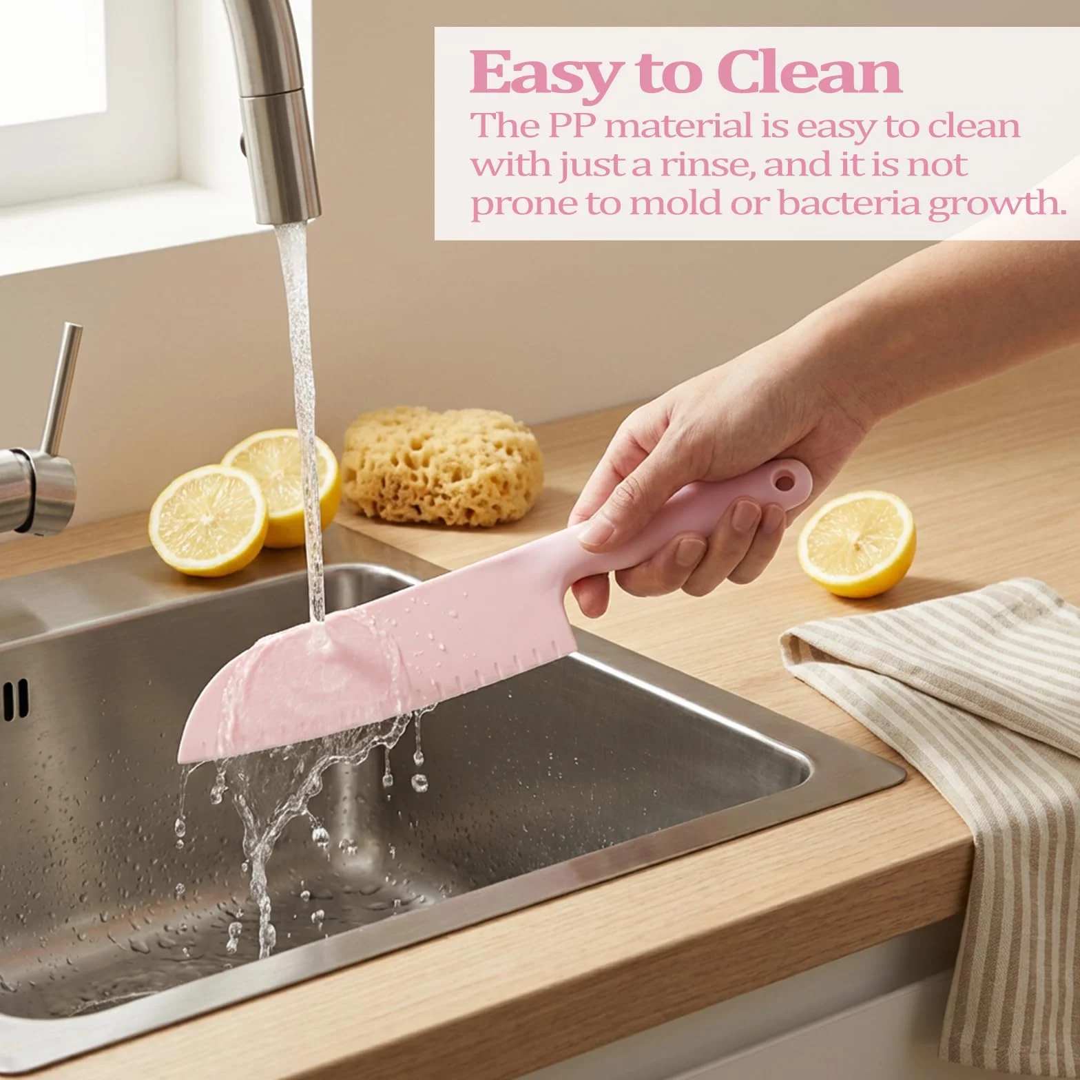 Couteau à Gâteau & Lève Gâteau en Plastique – Sécurisé pour Moules Antiadhésifs, Set 2 Tailles