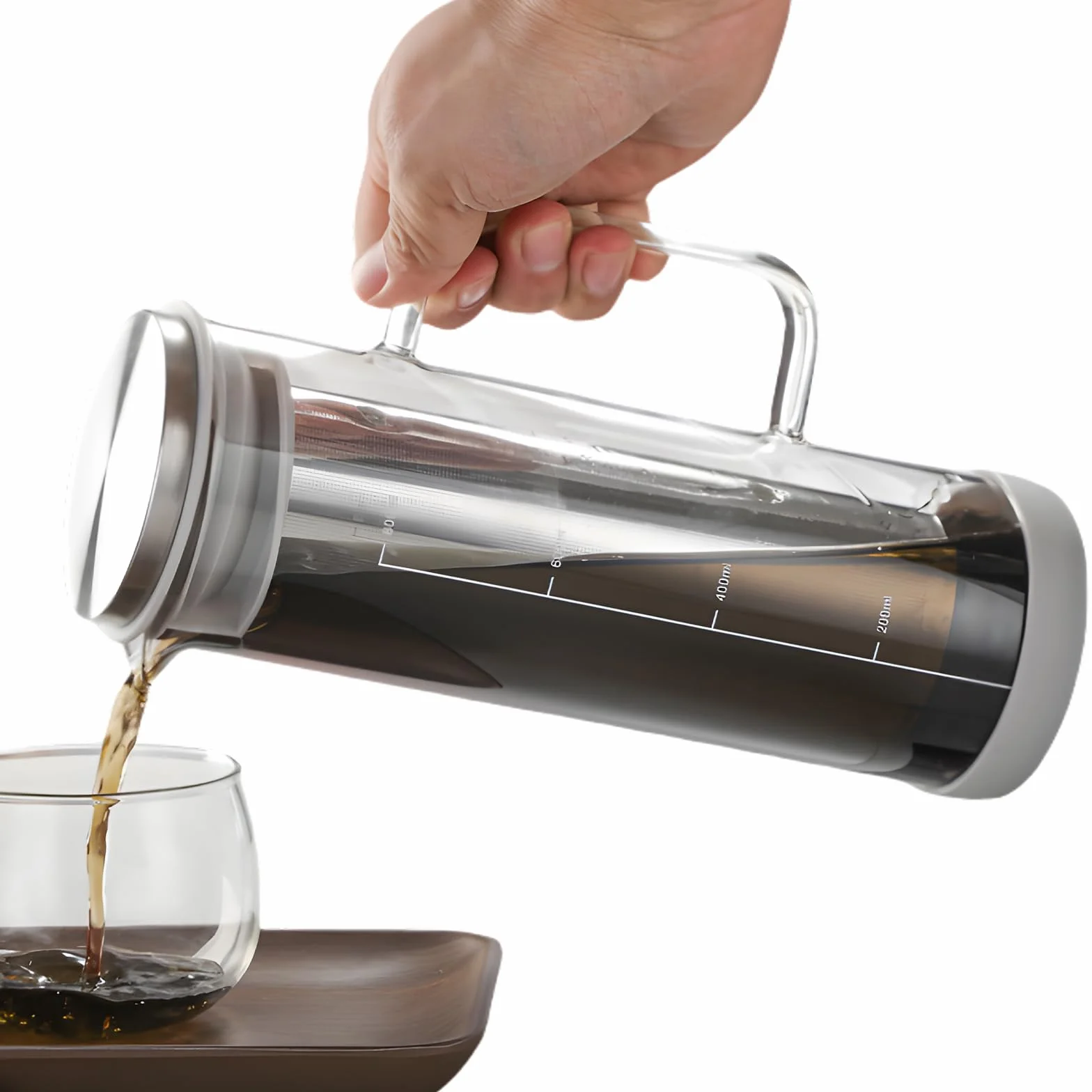 Cafetière Cold Brew Coffee Maker en verre borosilicate 800 ml avec filtre inoxydable 304
