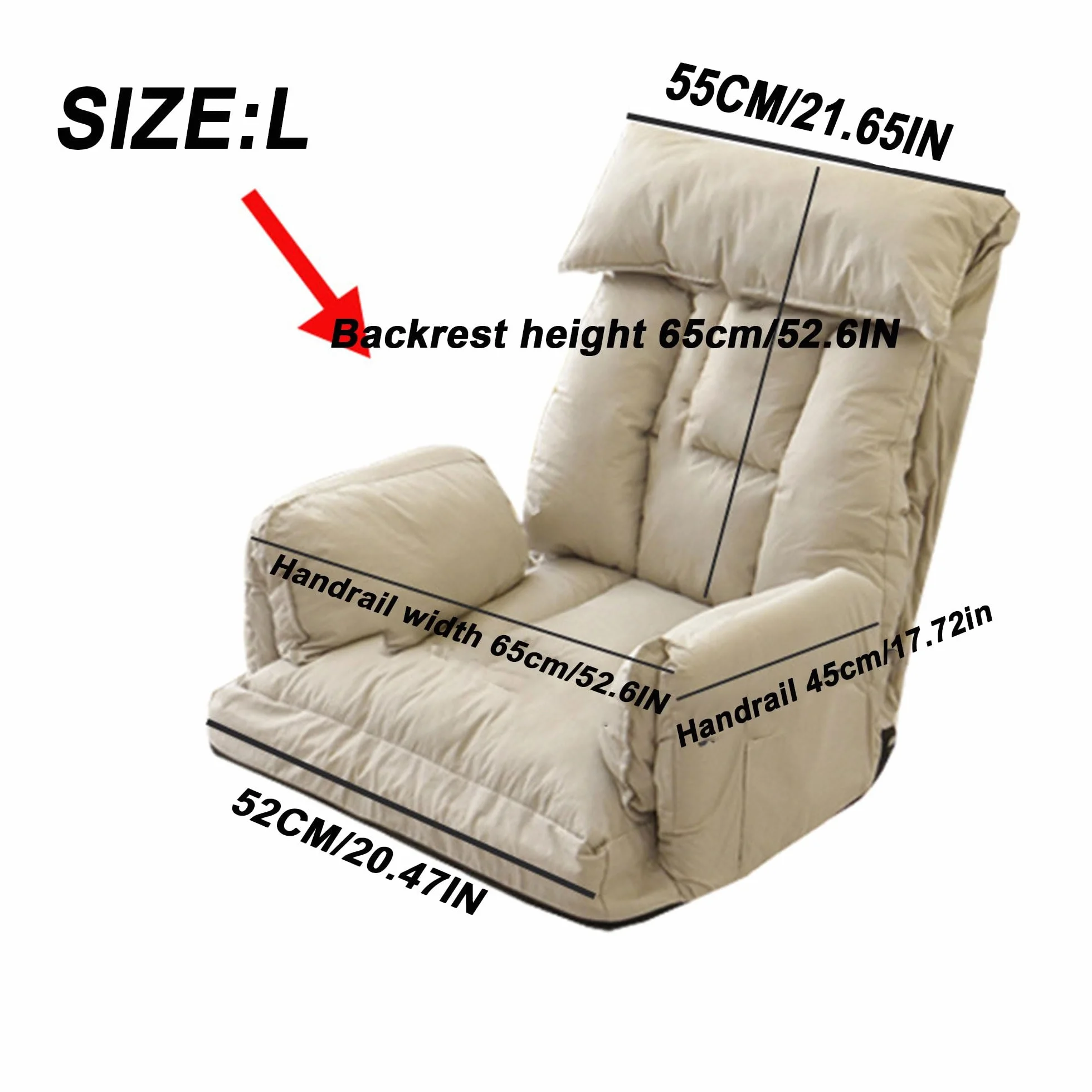 Générique Housse Canapé Relax Élastique Épaisse Protège-Pieds Anti-Poussière Lavable Machine Gris L