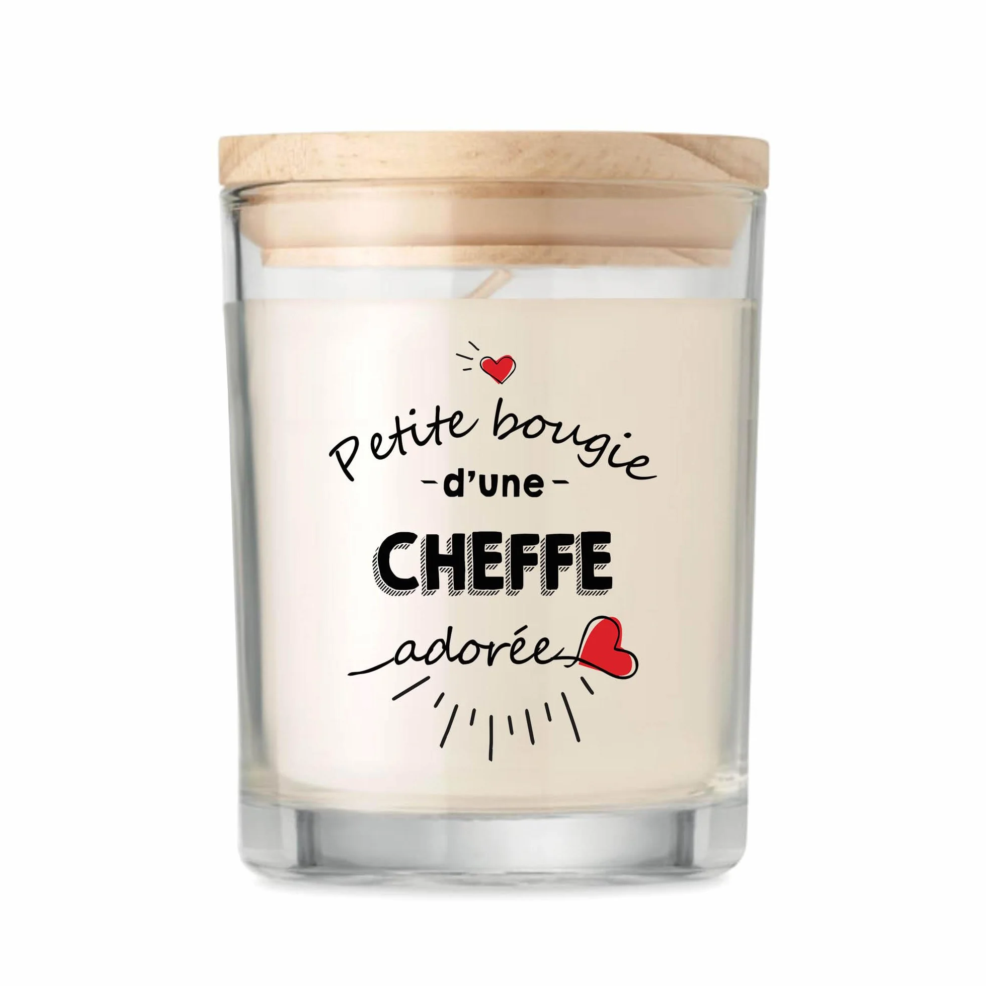 Bougie Cheffe Personnalisée Parfumée | Coffret Cadeau Retraite Secret Santa