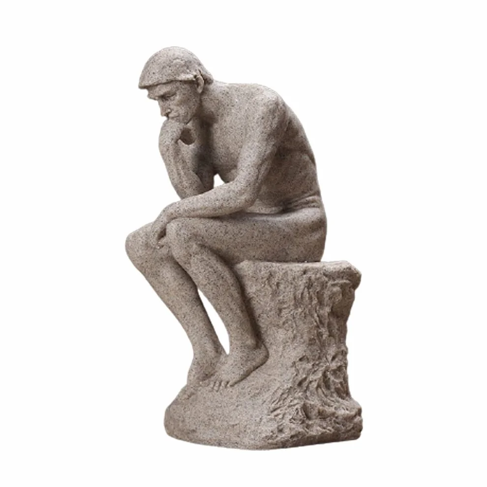 Auguste Rodin Le Penseur Buste Statue Plâtre Résine Décoration Bureau