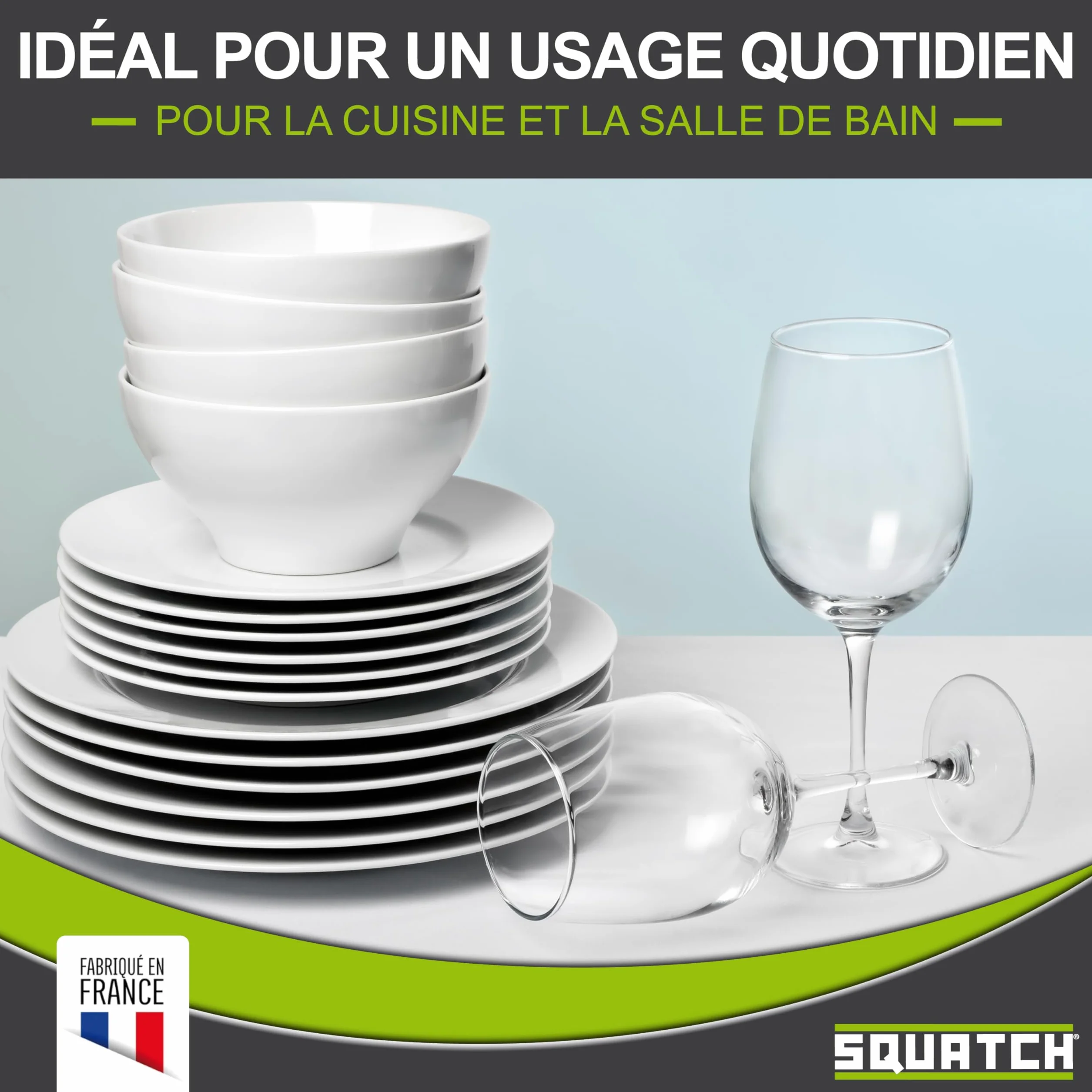 SQUATCH® Classic Lot de 10 Éponges Vaisselle Cellulose Ultra Absorbantes