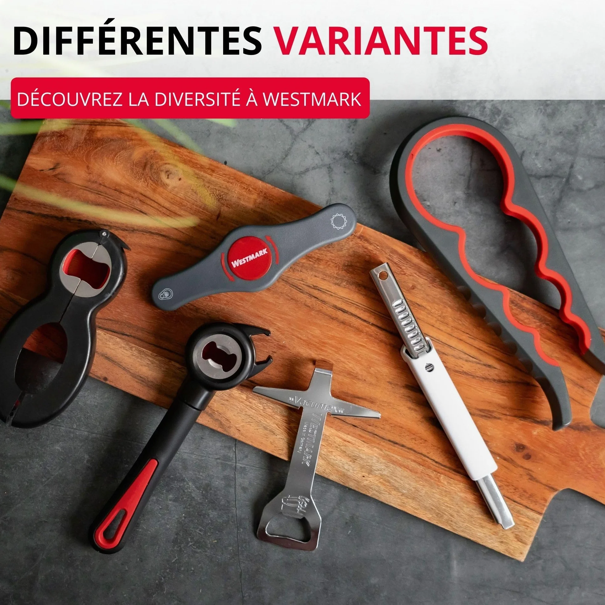 Westmark Ouvre-Bocal avec Décapsuleur 13,1cm Acier Chromé Argent