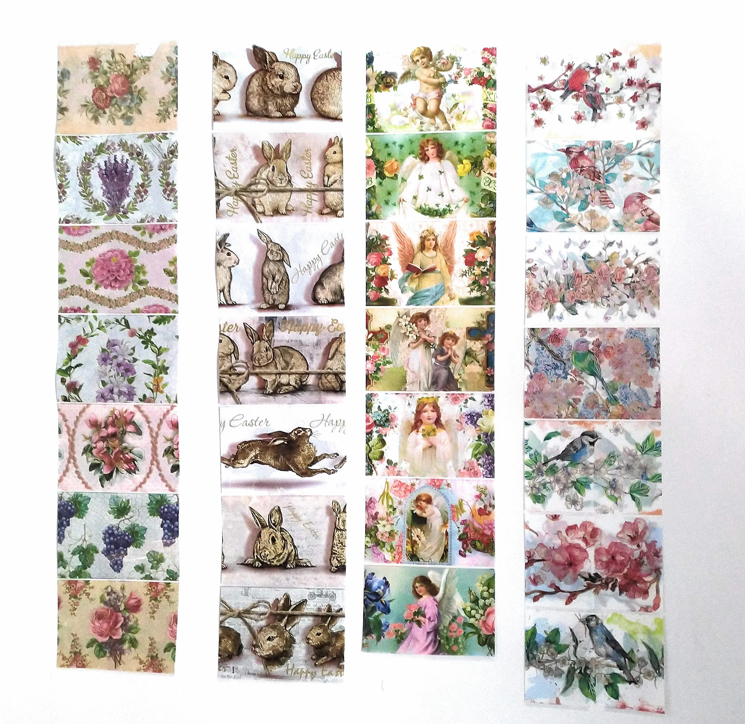 Œufs de Pâques en feuille - Ensemble nostalgique décoratif œufs cuits soufflés plastique