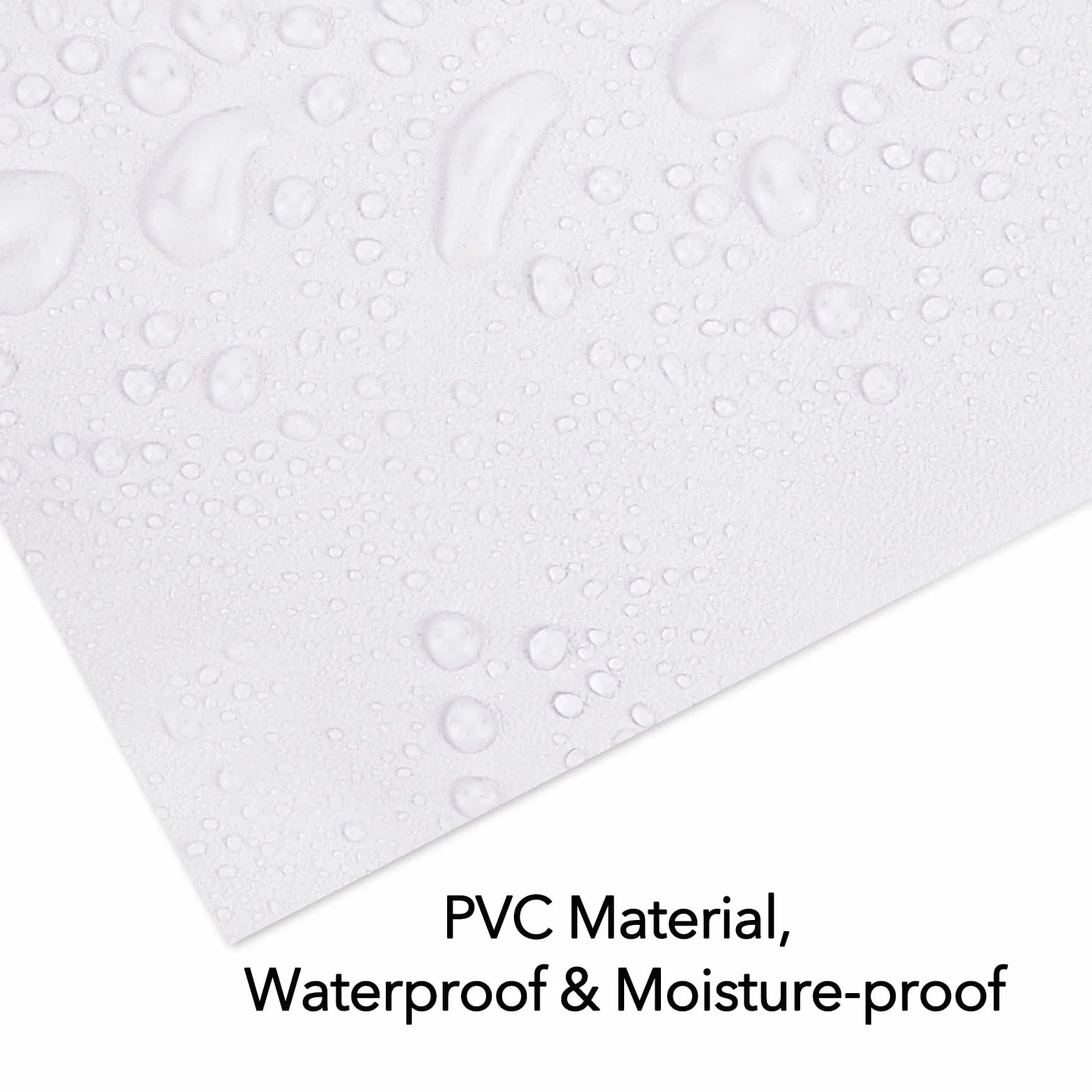 Frise de papier peint autocollante PVC 10x500 cm amovible imperméable blanc
