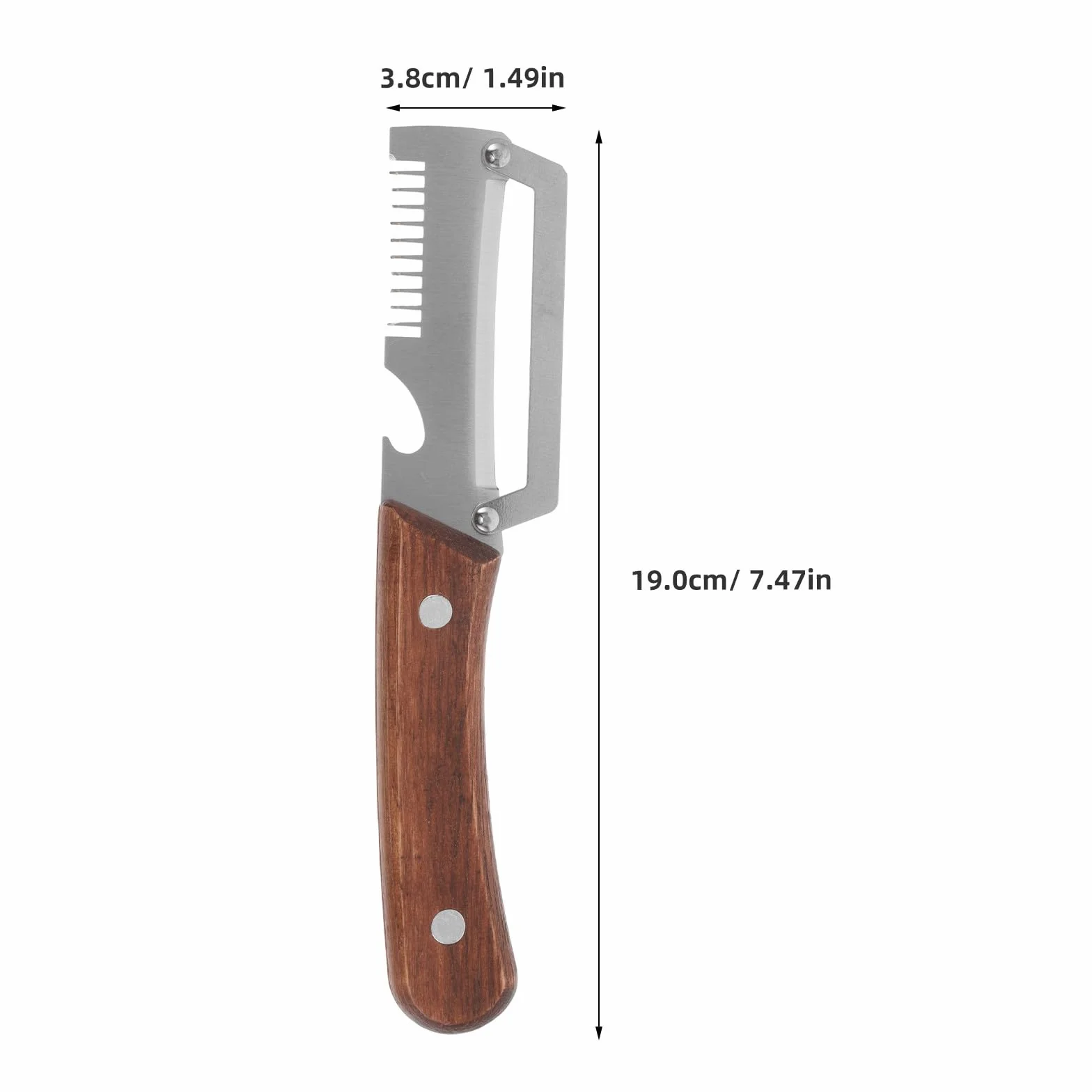 Lot de 2 Éplucheur à LScallion Slicer multifonctions 2 en 1 avec manche en bois pour légumes fruits oignons