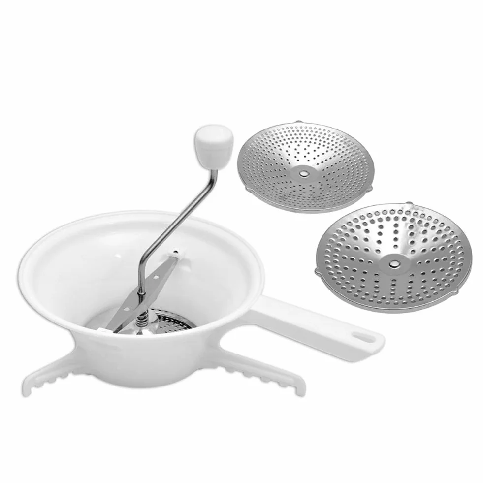 Mélangeur Manuel Broyeur Aliments Acier Inoxydable 3 Disques Broyage Moulin Rotatif Sauce Tomate Compote Pommes Purée