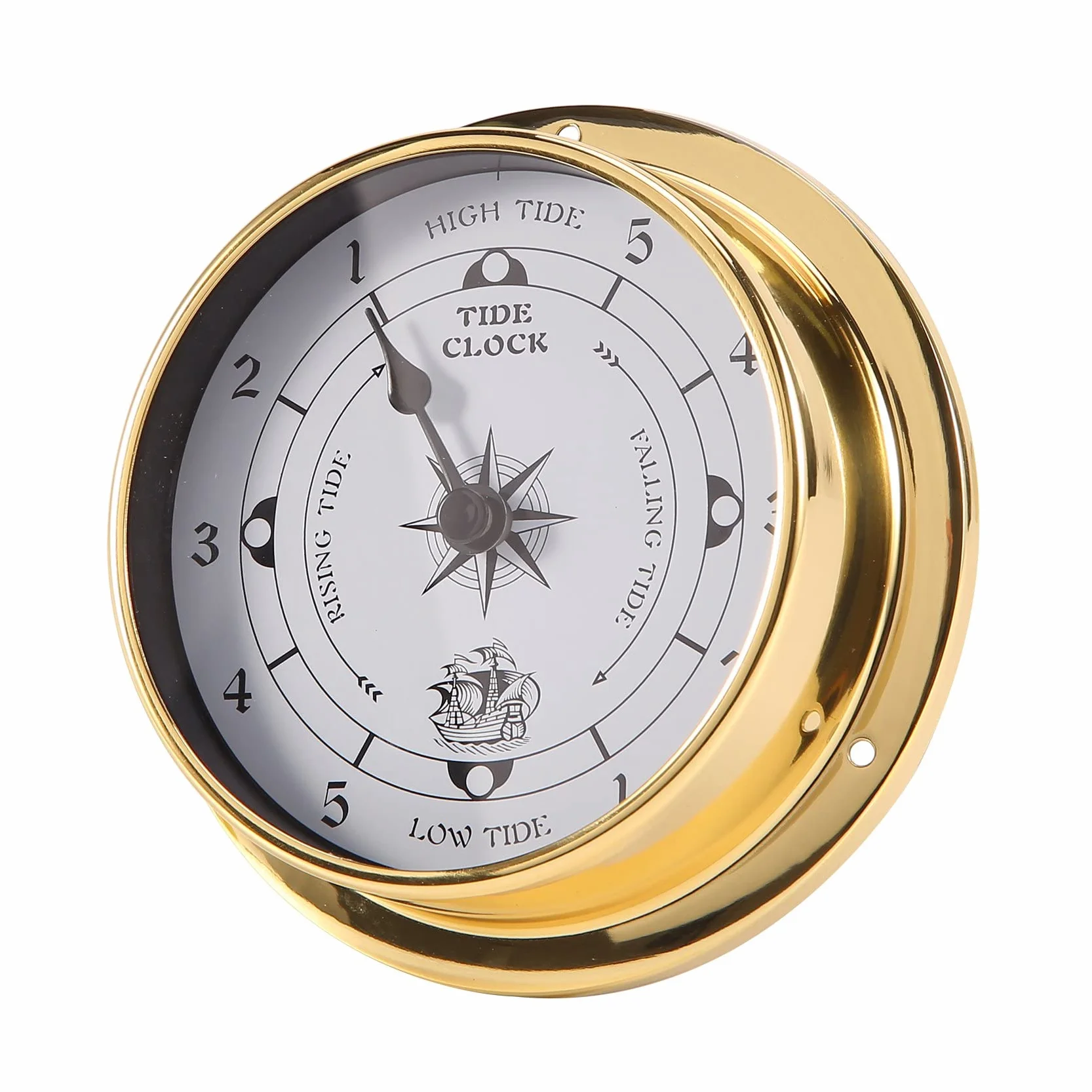 Horloge des marées en cuivre marine 115 mm décoration murale bateau