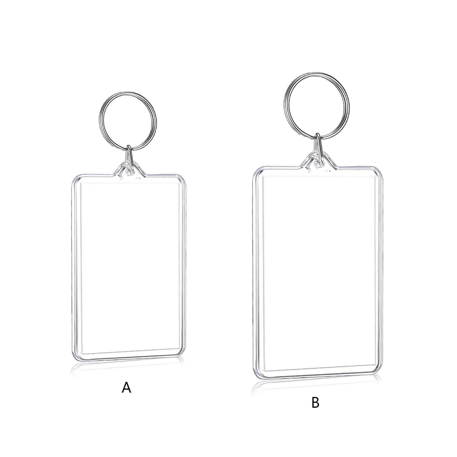 Porte-clés rectangle transparent avec cadre photo Morain