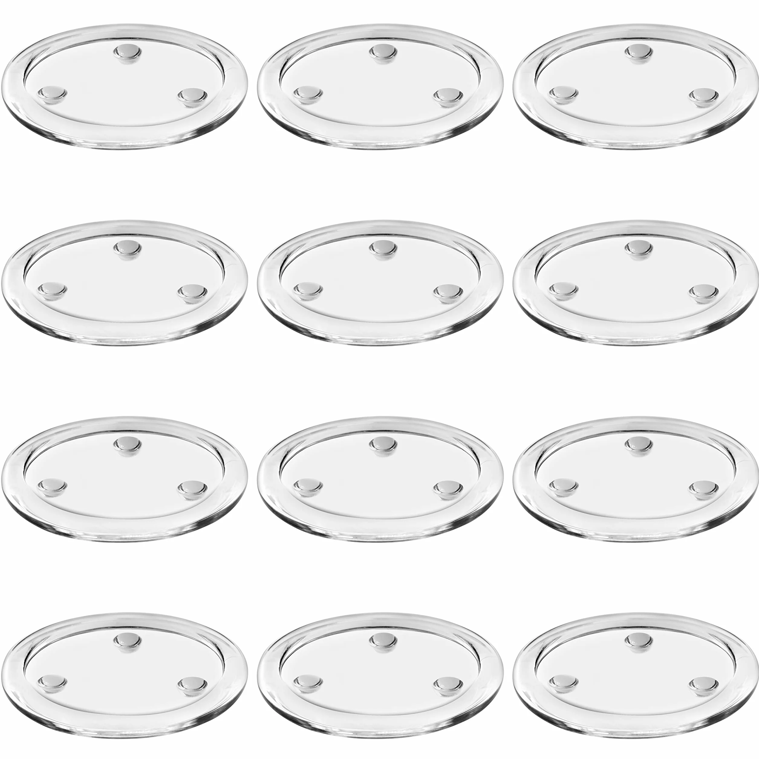 Belle Vous Support Bougie Verre Transparent Lot de 12 Bougeoir Décoration Maison Centre de Table