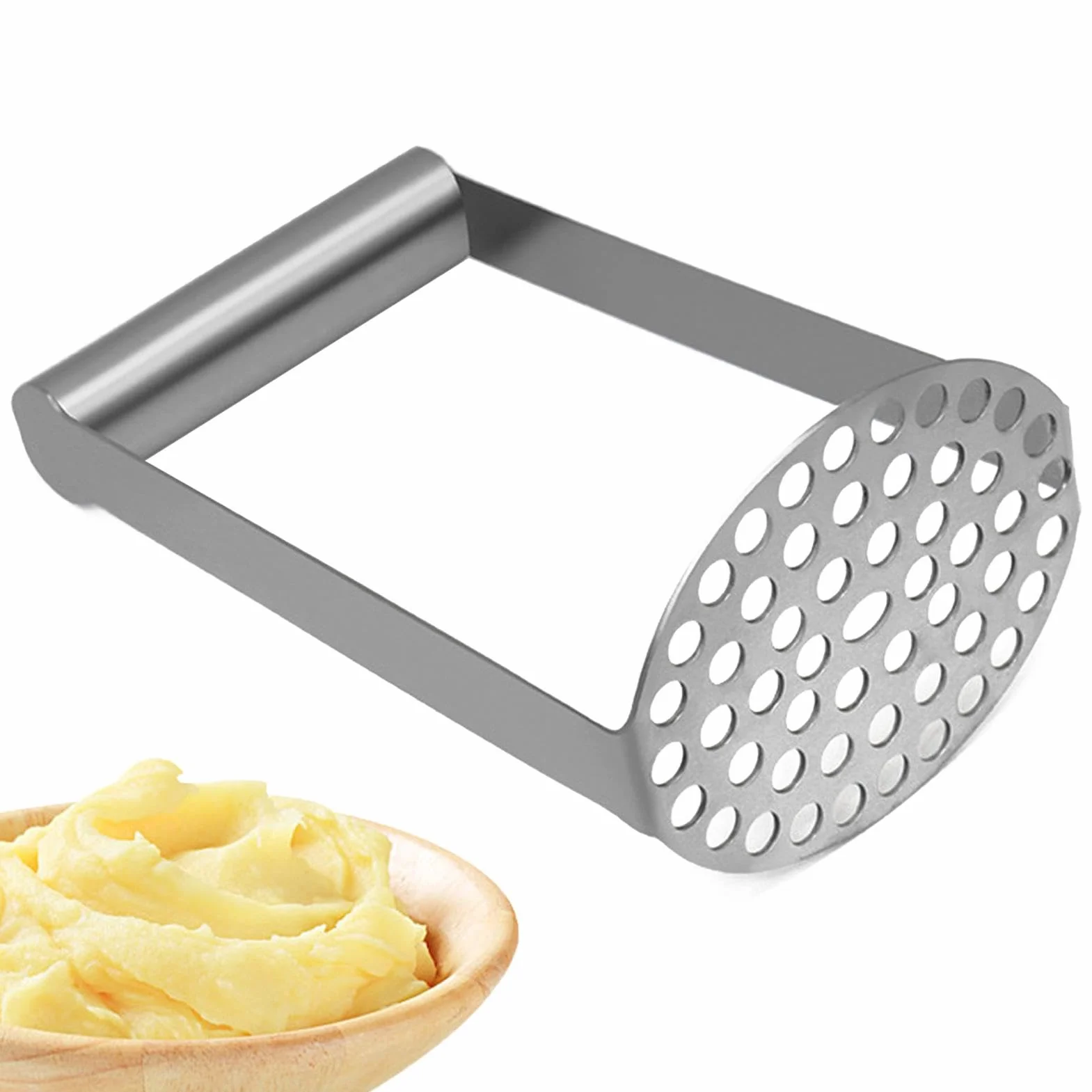 Stainless Steel Potato Masher 11x8.6x18cm Heavy Duty for Avocado Guacamole Mashed Potatoes