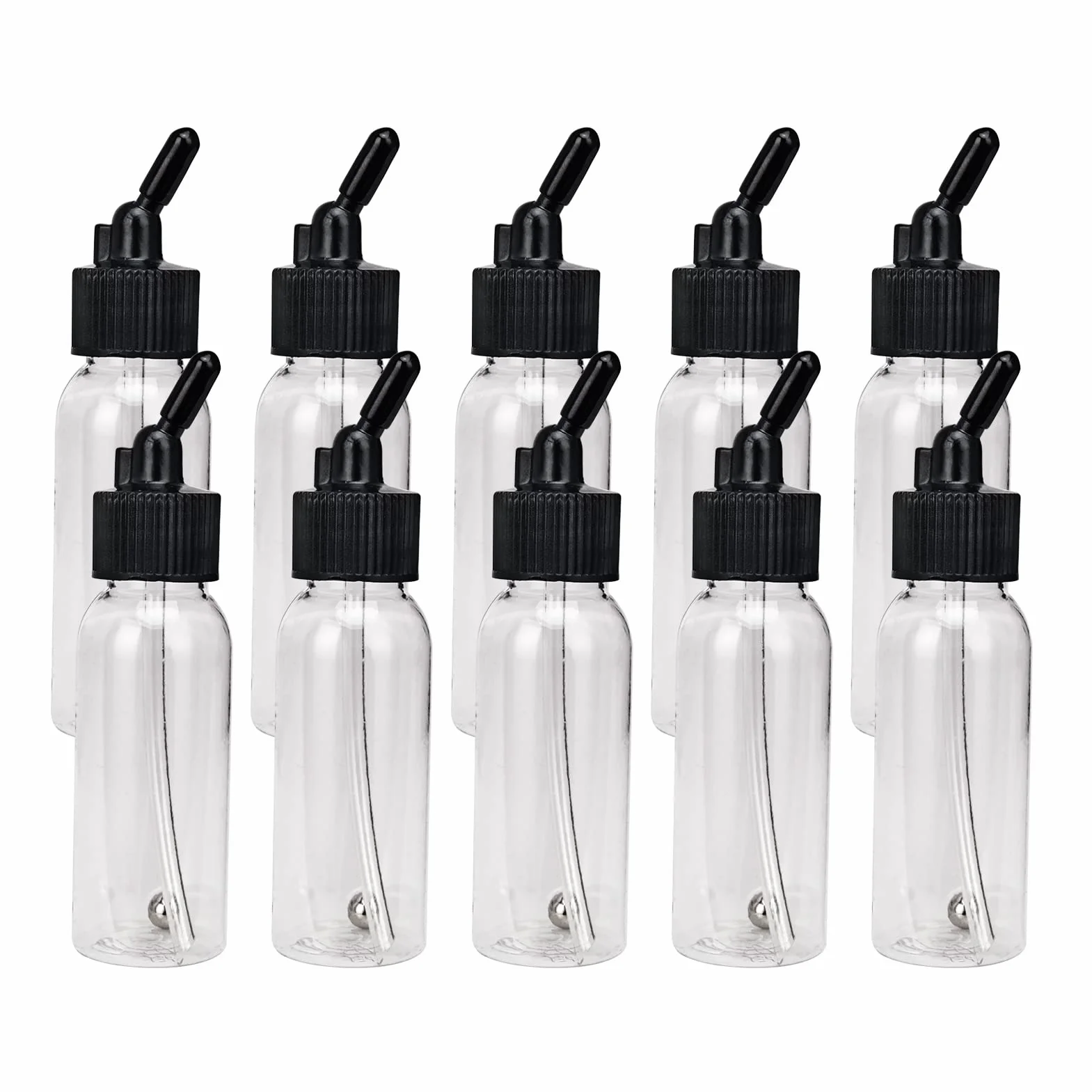 Peinture pour aérographe 1,2 Once 35 cm3 Boîte de 10 flacons avec Couvercle Adaptateur Capuchon