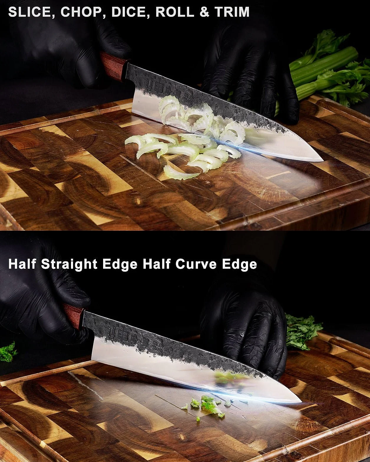 Kanngou Couteau Japonais Gyuto 21 cm Acier Inoxydable AUS-8 Coffret Cadeau