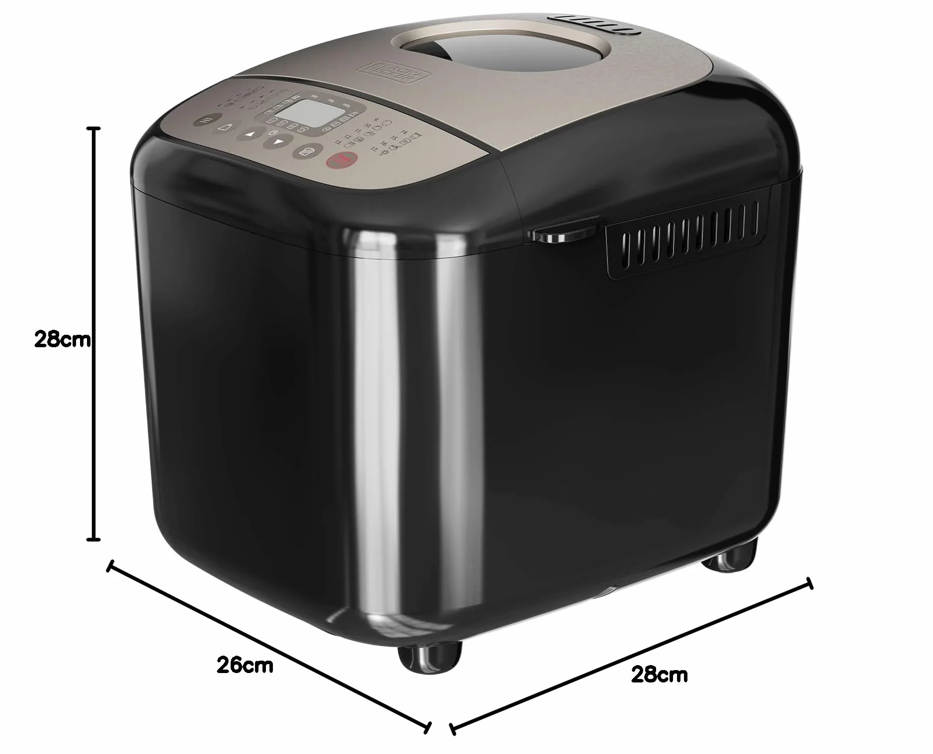 BLACK+DECKER BXBM600E Machine à pain 600W 1kg 17 programmes programmable 15h