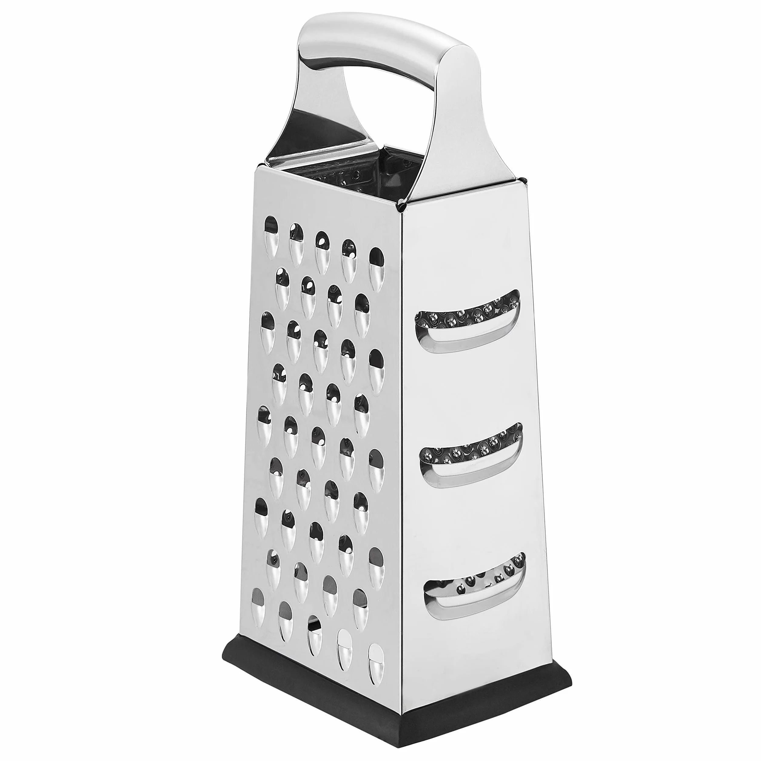 Amazon Basics Râpe à fromage rectangulaire 4 côtés acier inoxydable 22,8 cm Noir