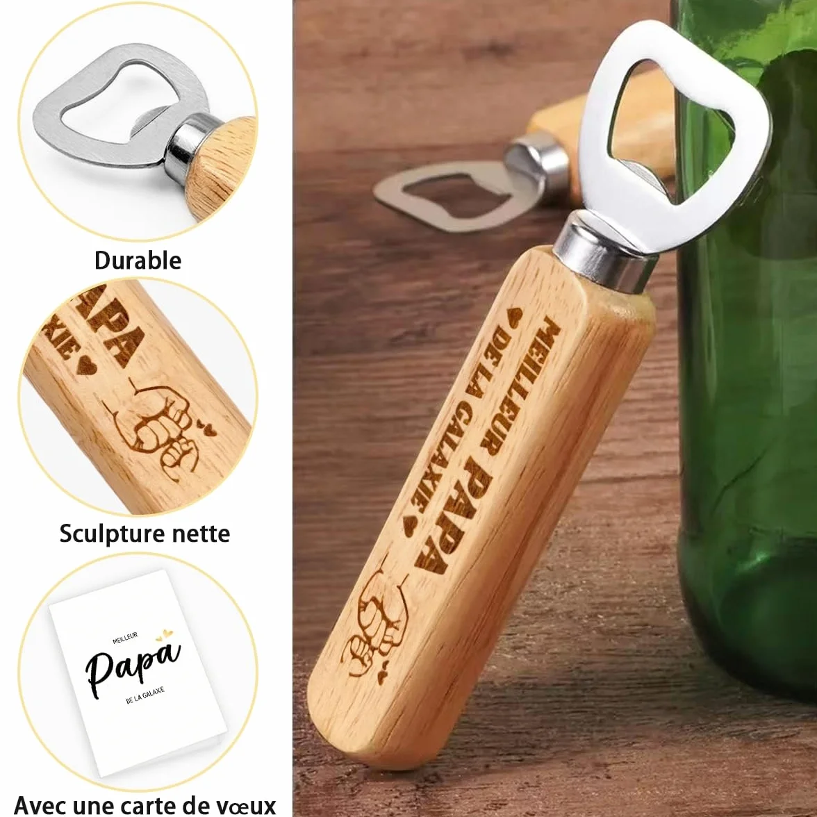 Porte Clef Gravé MEILLEUR PAPA DE LA GALAXIE Cadeau Fête des Pères