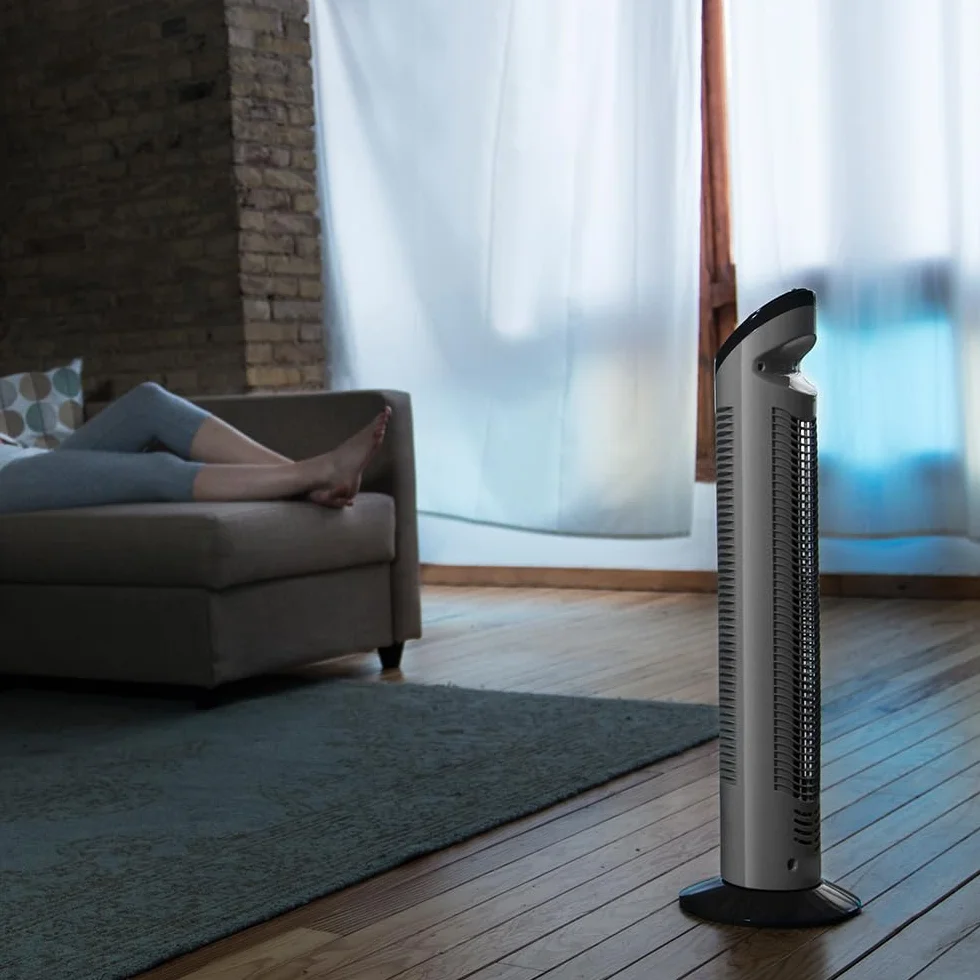Cecotec Ventilateur Colonne 30'' 76cm 50W EnergySilence 790 Skyline Moteur Cuivre 3 Vitesses Minuteur 2h Blanc