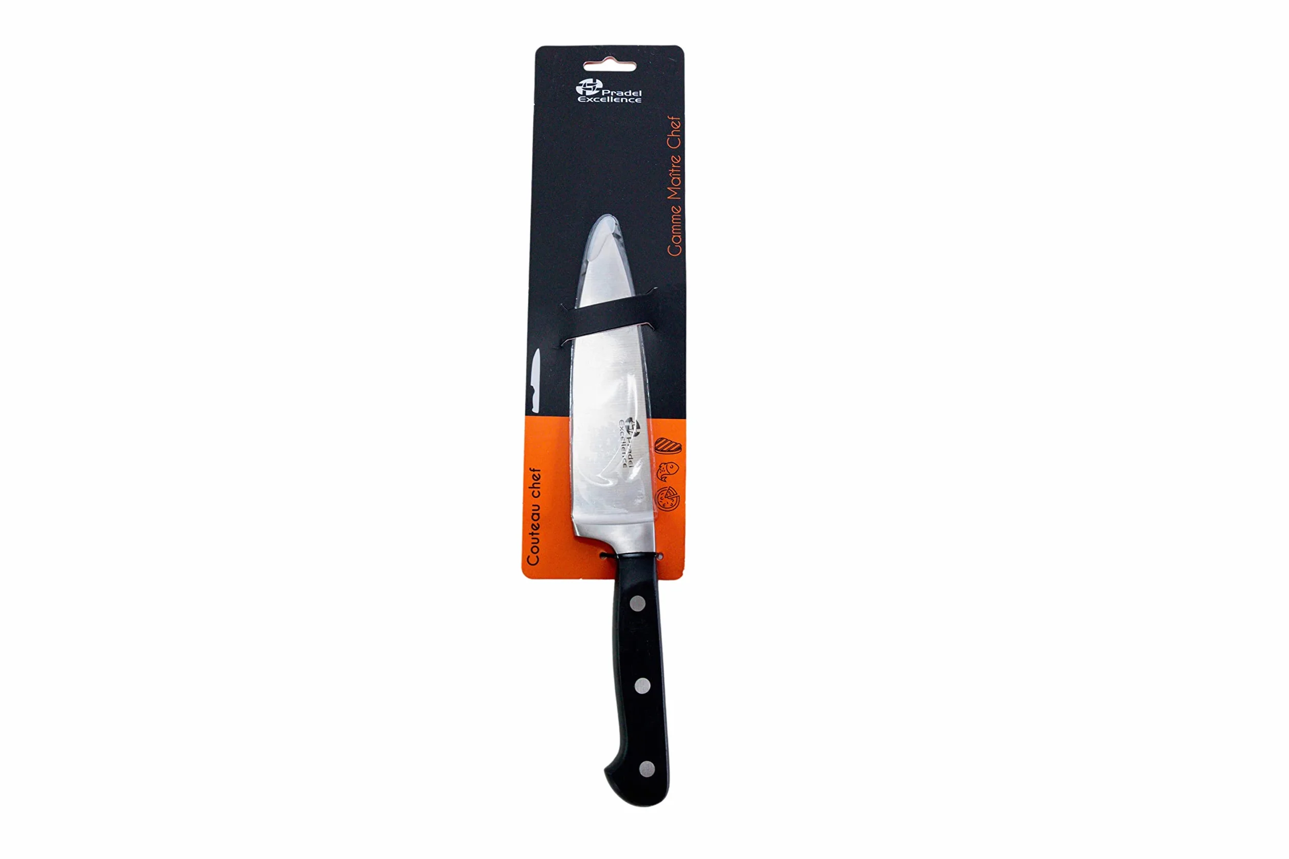 Pradel Excellence Couteau Chef 15 cm Acier Inoxydable 3Cr14 Manche POM Argent