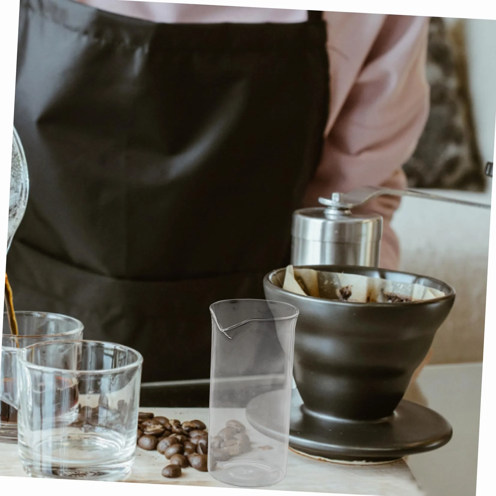 VOSAREA Tasse de Rechange pour Cafetière à Piston 350ml en Verre Bec Verseur