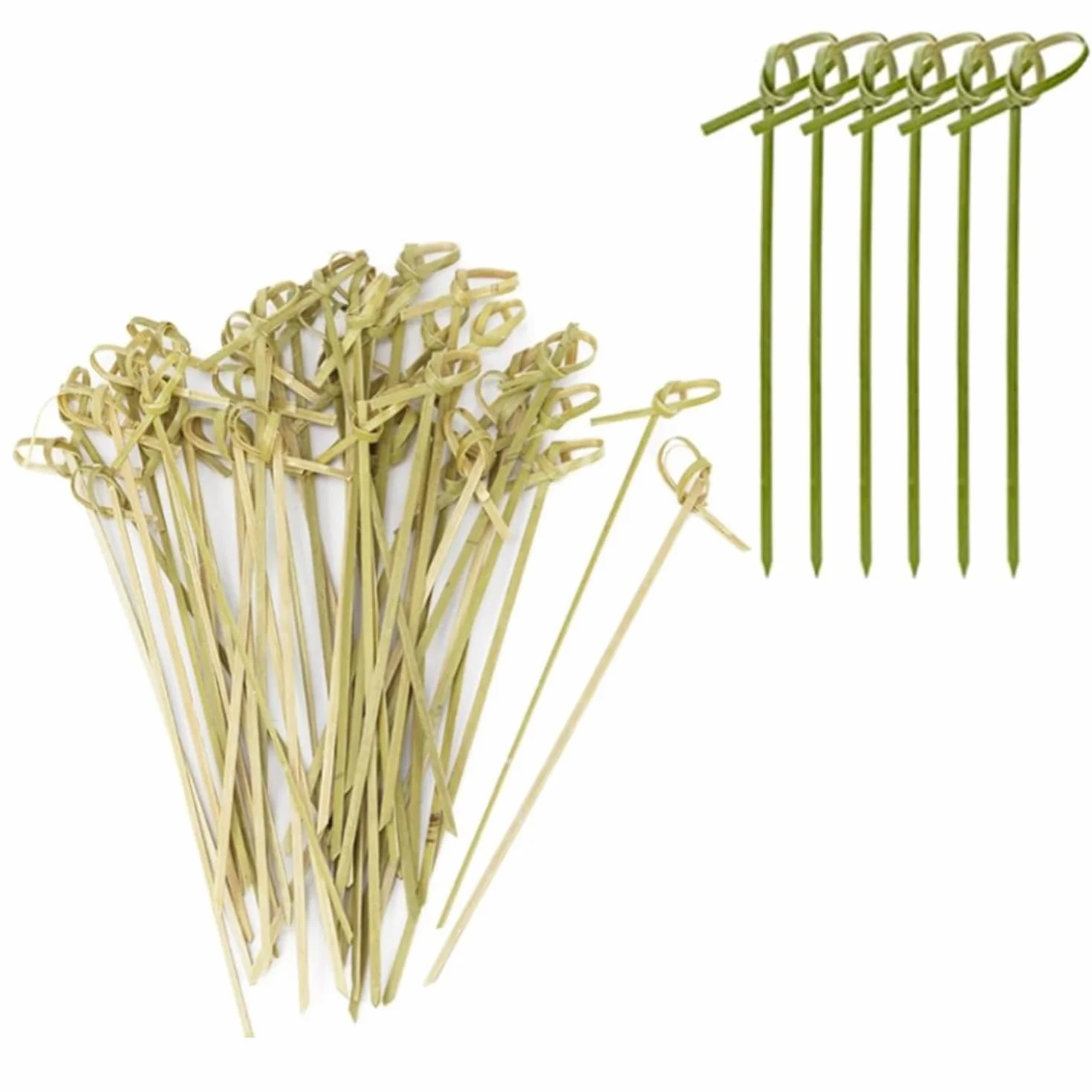 Pics à Cocktail Cure Dents en Bambou 7cm Lot de 100 - Brochettes Apéritifs pour Fête