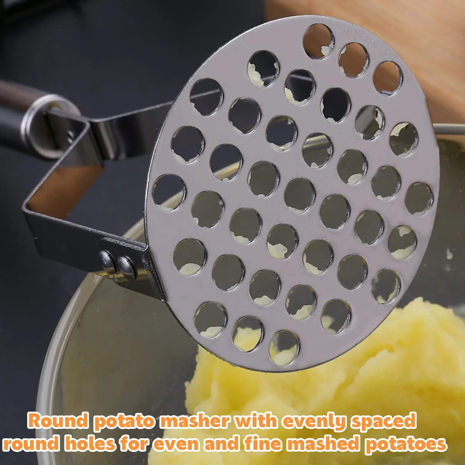 Presse Purée Inoxydable Manuel 2 Pièces pour Légumes et Fruits Lave-Vaisselle