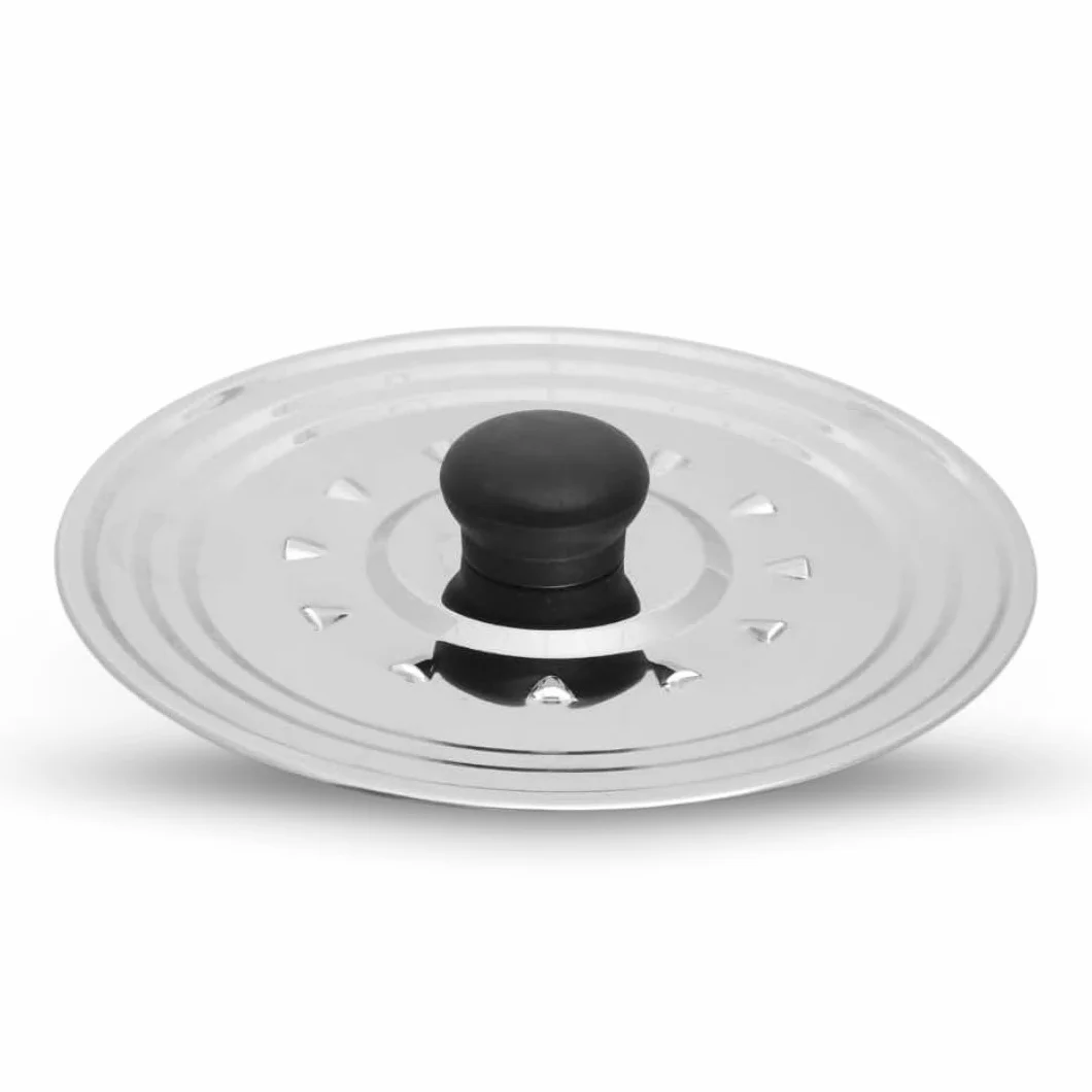 Couvercle de Cuisine en Acier Inoxydable 16-24 cm Anti Projection avec Poignée Ergonomique Argenté