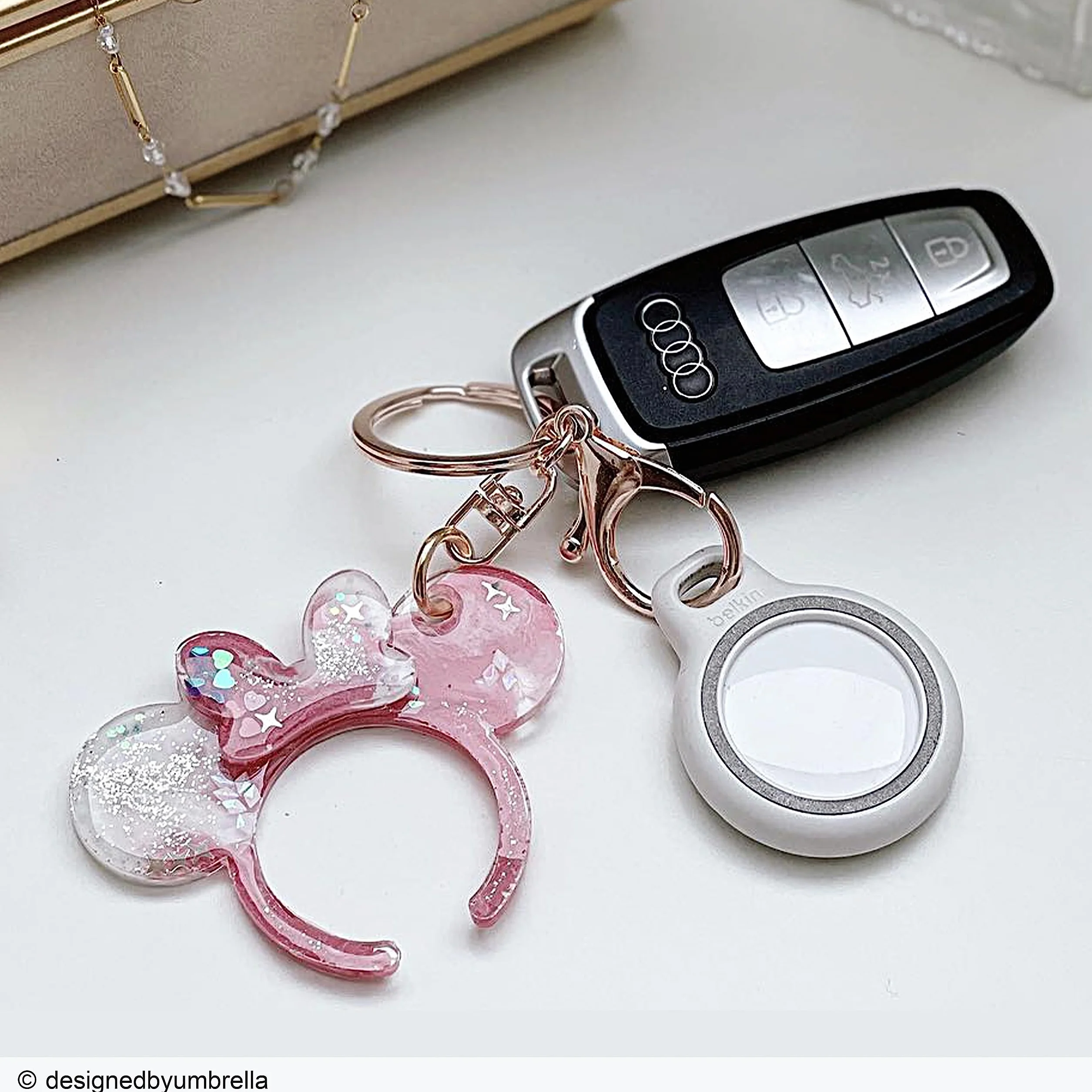 Moule en silicone pour résine époxy Mickey et Minnie Mouse - Créez des porte-clés Disney, étiquettes pour enfants, pendentifs et bijoux DIY