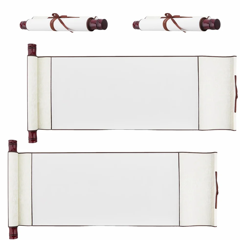 SUPERFINDINGS 4 Rouleau Papier Vierge avec Tiges en Bois Rouleau de Peinture Vierge Long Rouleau Vierge 13inch