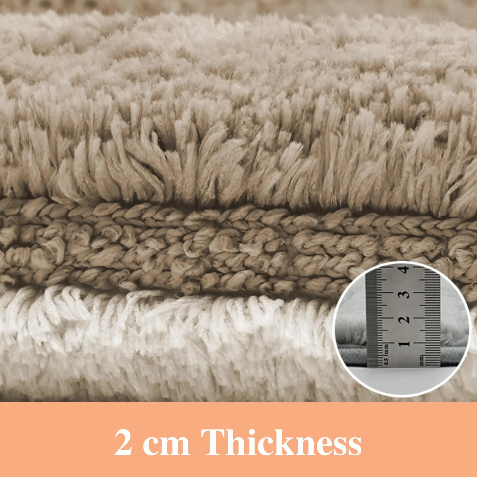 Tapis de bain en microfibre super absorbant 50x80 cm Champagne