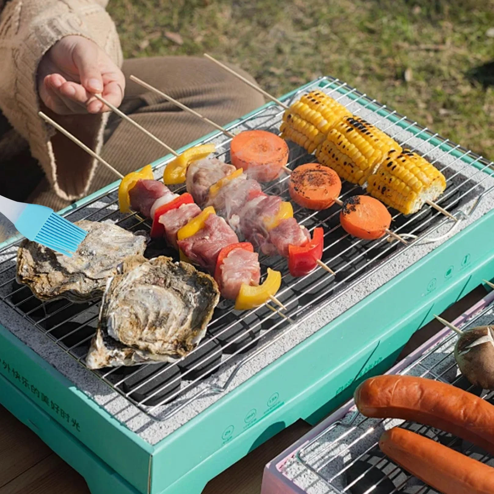 Grille de Refroidissement 30 x 20 cm Acier Inoxydable pour Pâtisserie et Cuisson avec Pinceau
