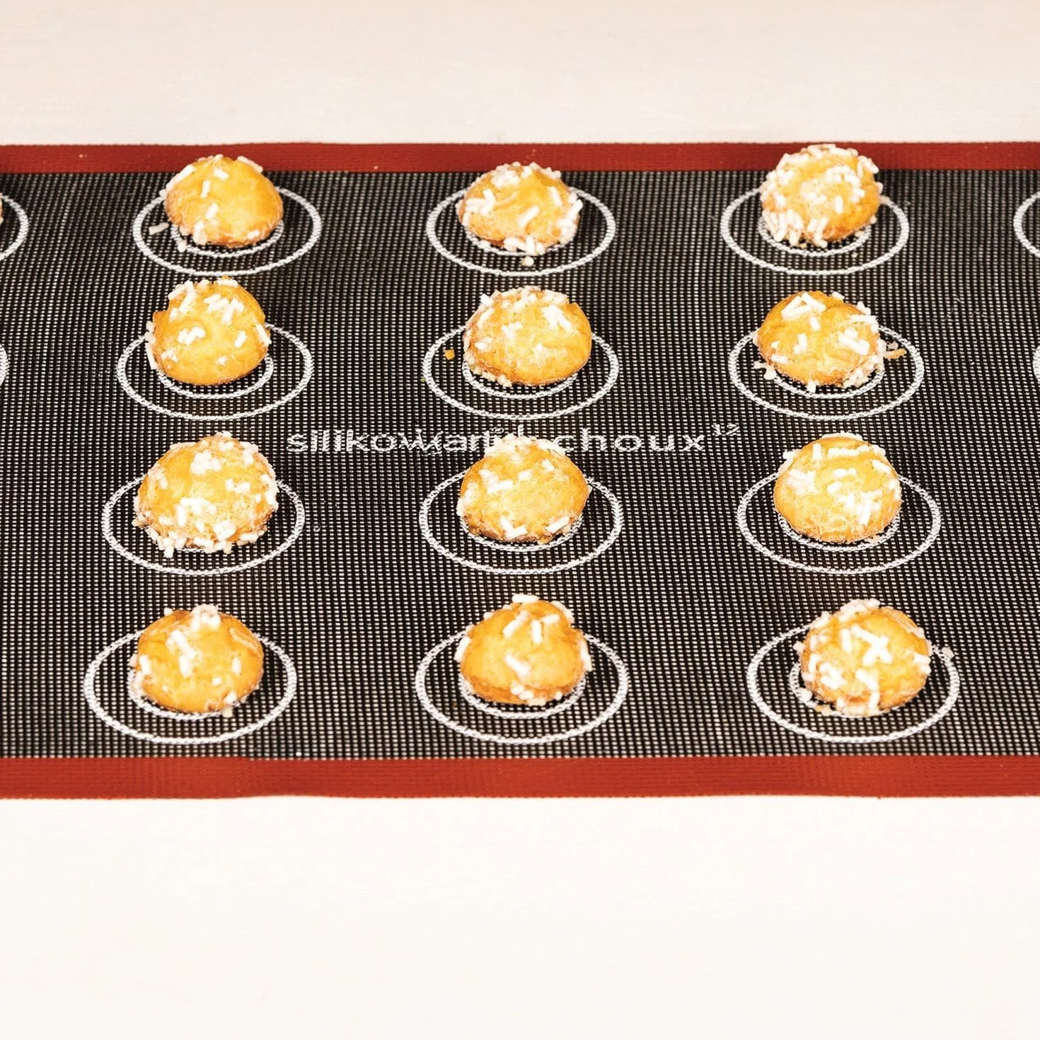 Silikomart Tapis microperforé en silicone pour ÉCLAIR & CHOUX 400x300 mm antiadhésif fibre de verre