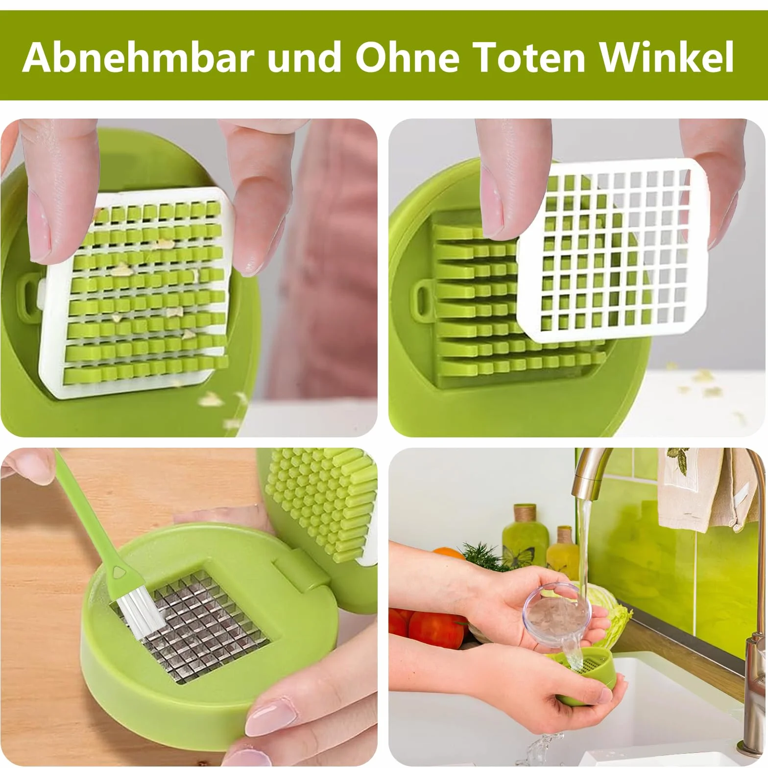Presse-Ail 304 Inox Set de Coupe Ail Garlic Press, Écrase l'Ail et le Gingembre