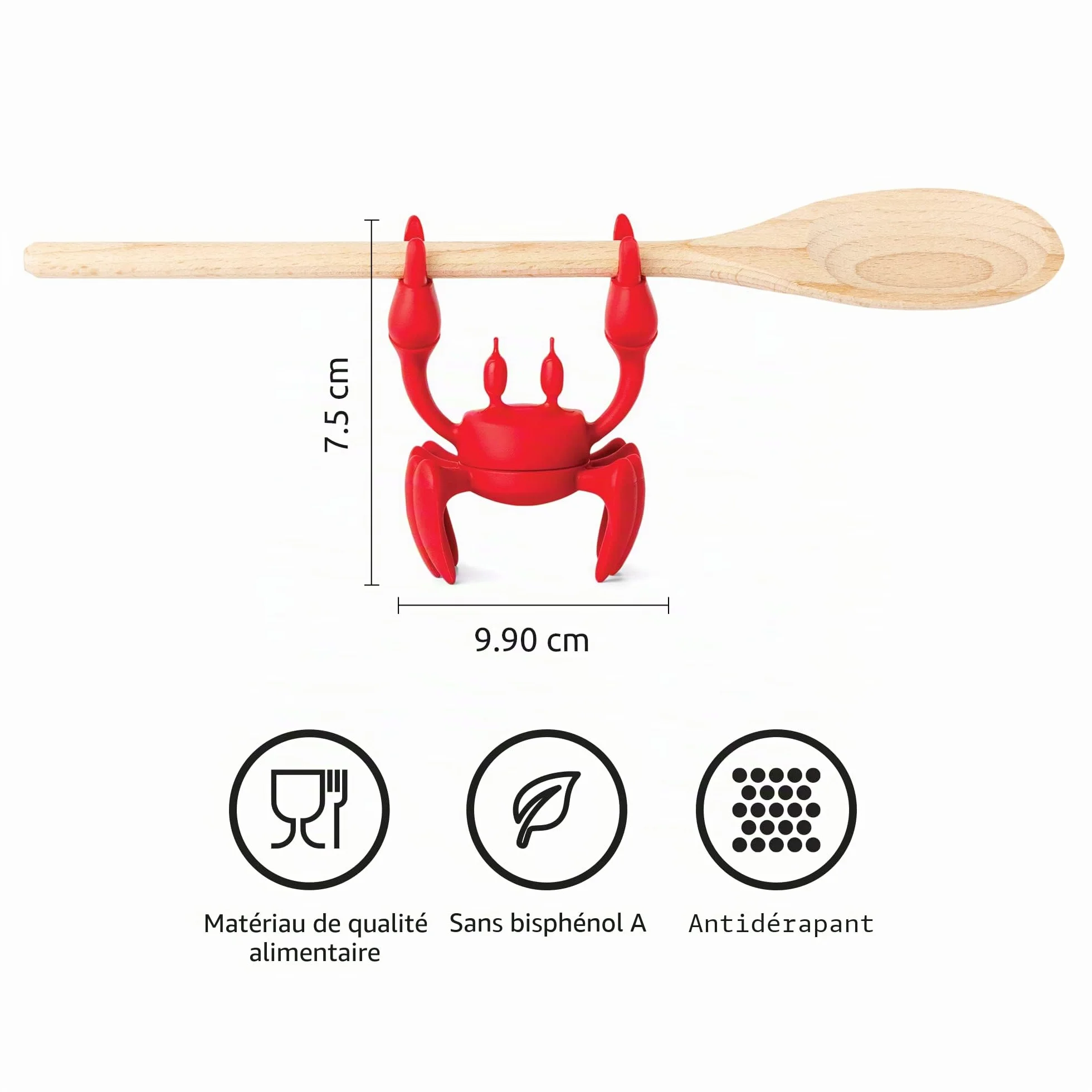 OTOTO Repose Cuillère Silicone Résistant à la chaleur Support Antidérapant Cuisine Gadget