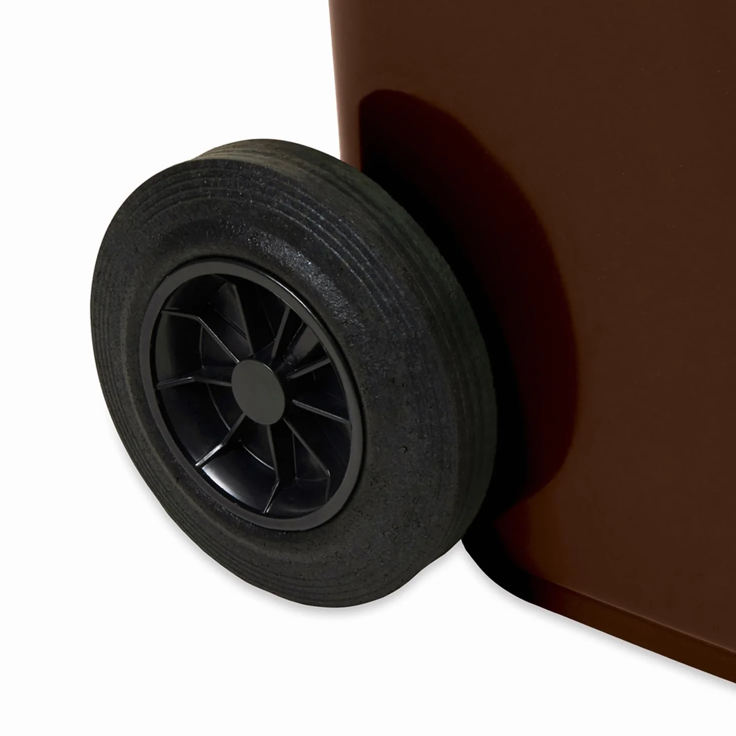 JESTIC Poubelle à roulettes 240 L Marron Tri Selectif garage XXL