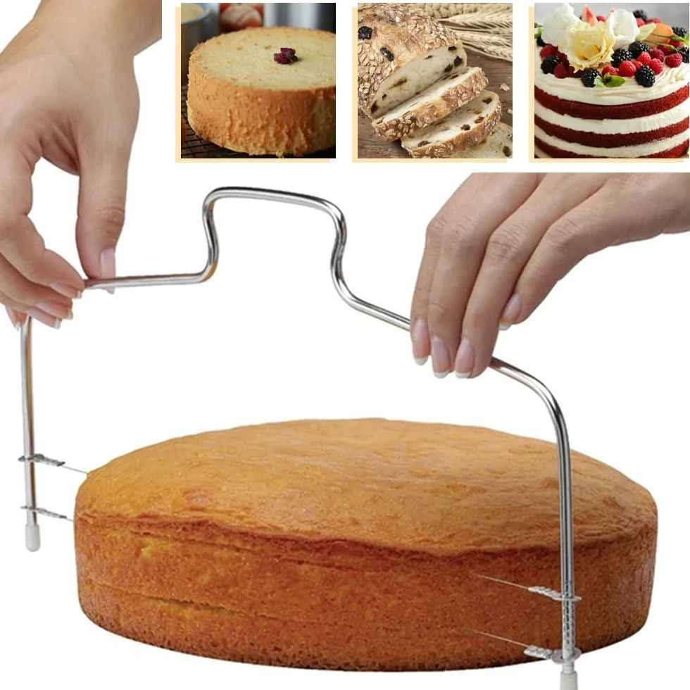 Couteau à Gâteau en Acier Inoxydable Ajustable pour Pâtisserie
