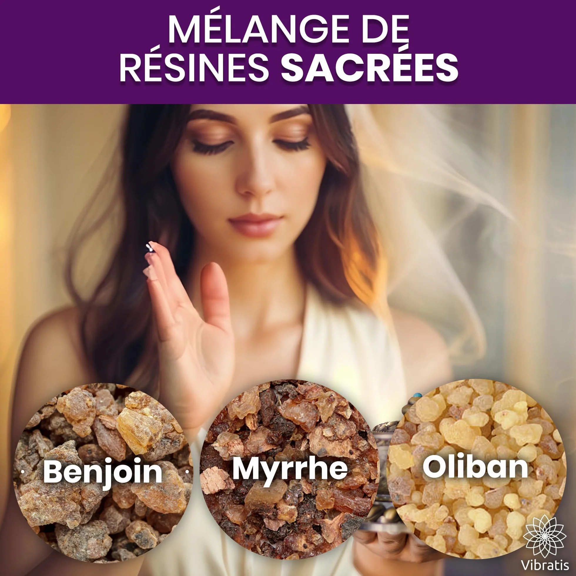 Coffret Encens Pontifical en Grains 100g avec Encensoir et Pince en Acier Inoxydable