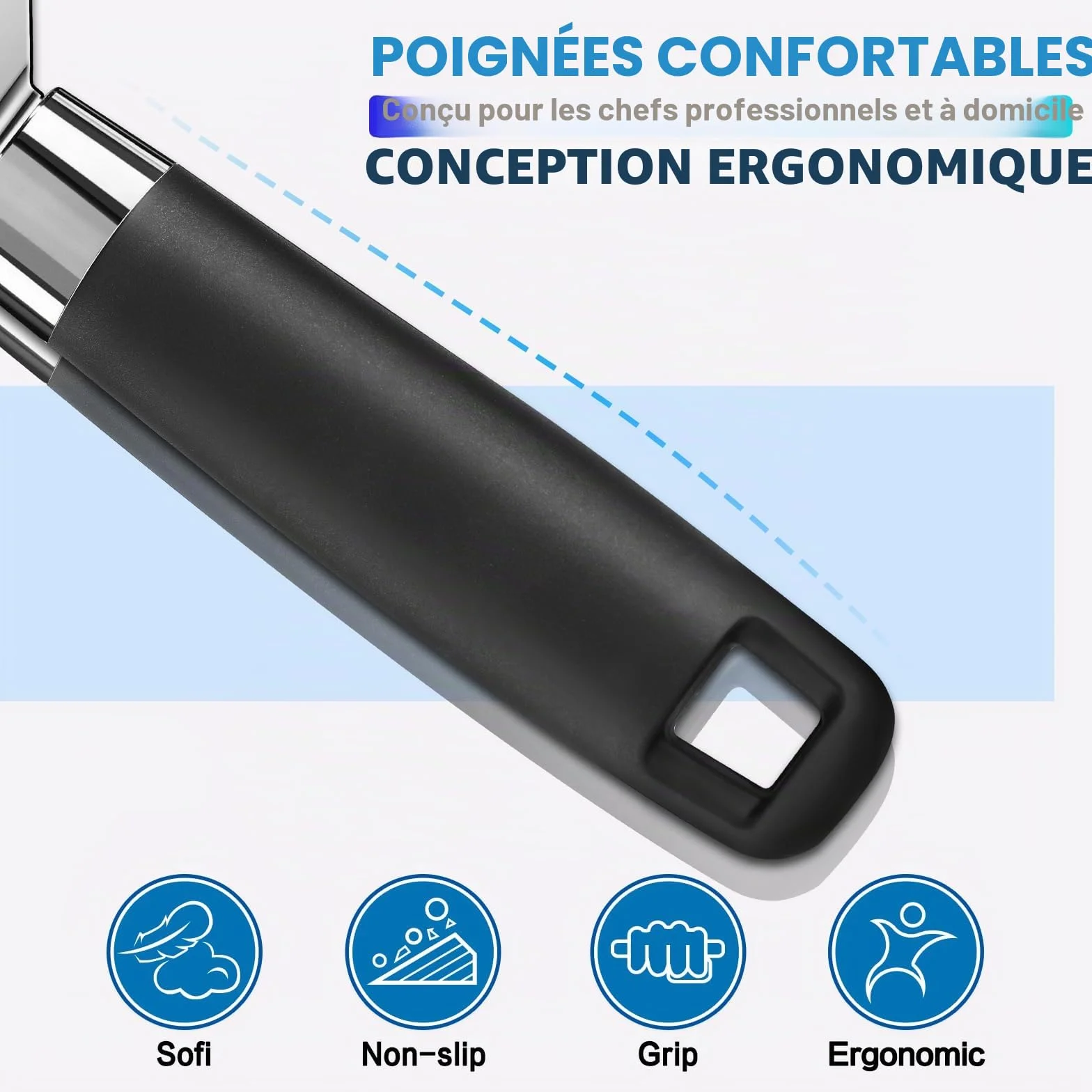 Ouvre Boite de Conserve Manuel Multifonctionnel avec Aimant de Levage, Poignée Ergonomique pour Personnes Agées et Arthrite