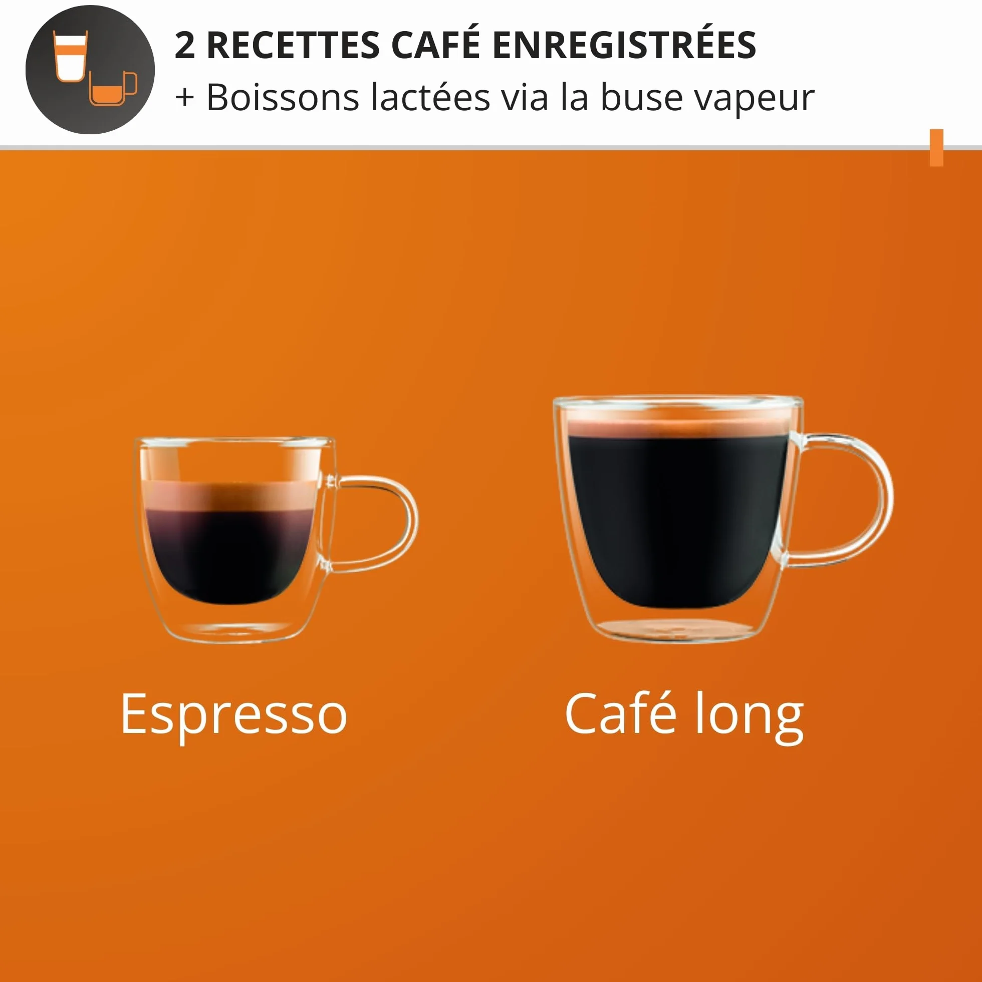 Krups Machine à café grain Essential noire YY8125FD, expresso 2 tasses, nettoyage automatique, buse vapeur cappuccino