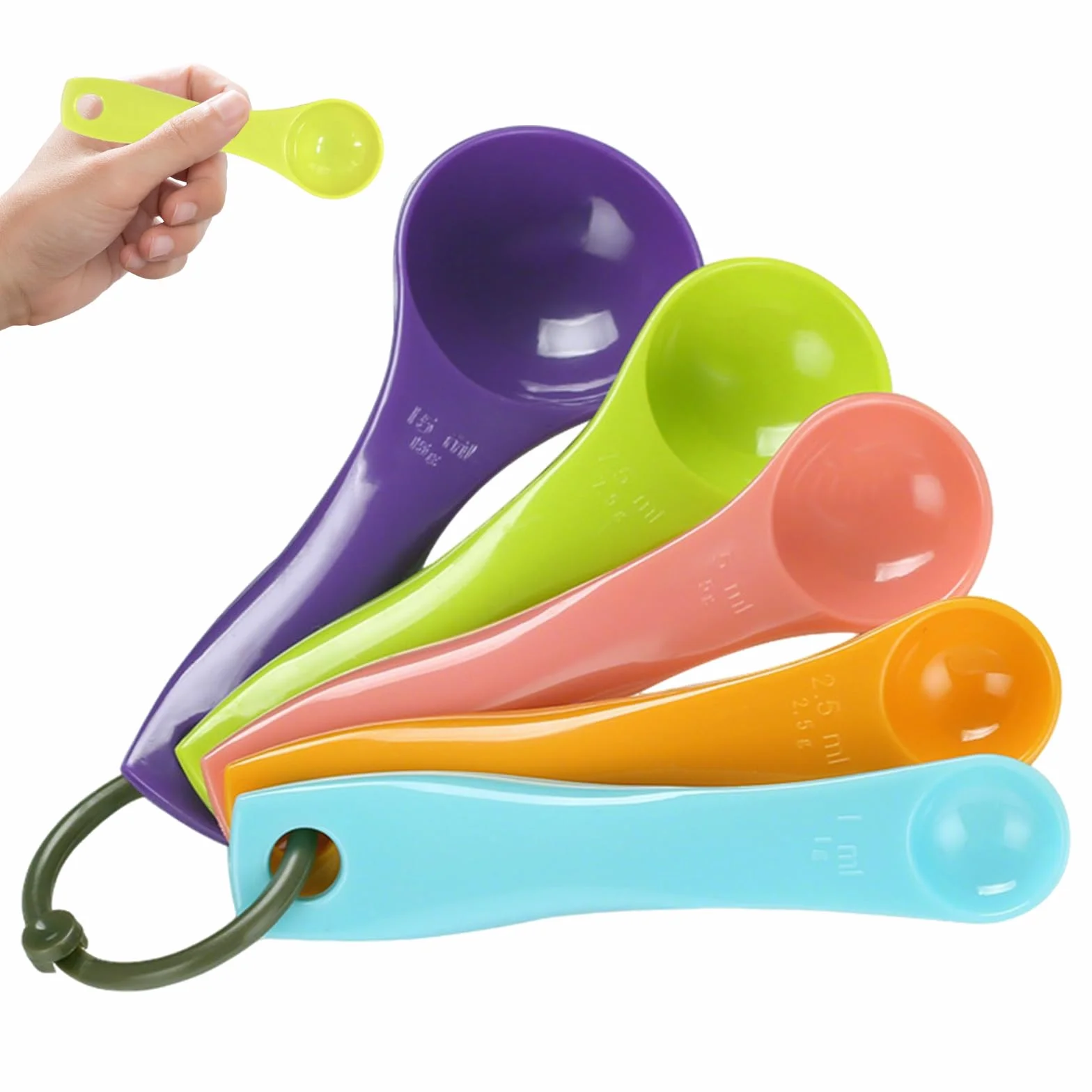 Cuillères Doseuses 15 g 7,5 g 5 g 2,5 g 1 g Ensembles de Doseuse pour Mesure de Liquides et Poudres