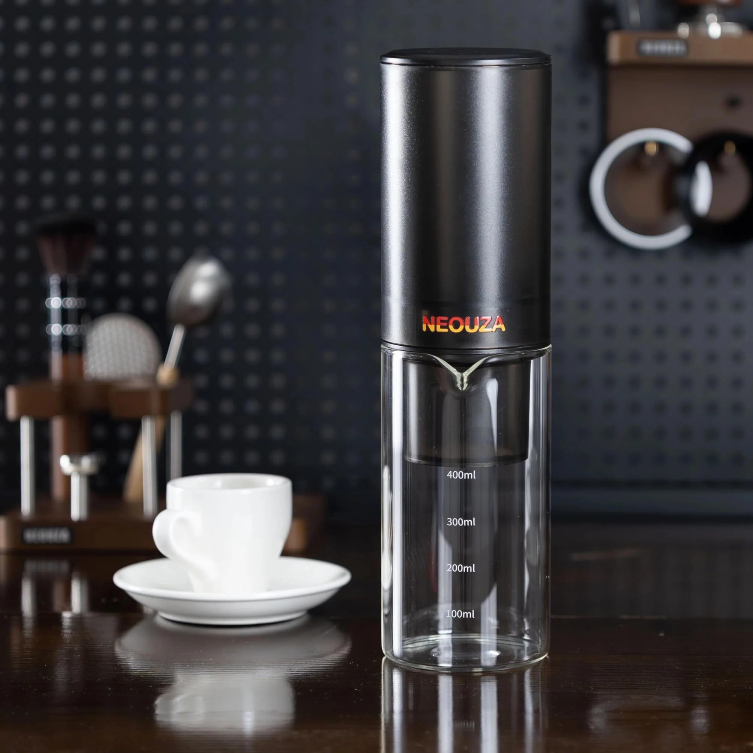 Cafetière à infusion à froid, machine à café glacé 400 ml verre borosilicate, réglage vitesse infinie