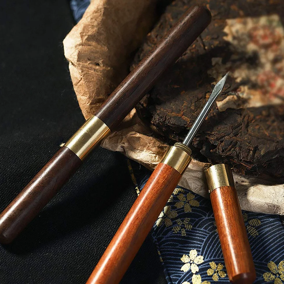 Lot de 2 couteaux à thé en bois pour casser thé, gâteau, glace
