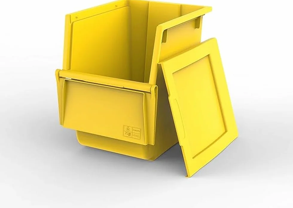 Terry Ecobin Poubelle Recyclage Tri Déchets Intérieur Extérieur Polypropylène Antichoc Jaune Bleu 25 L 30 L
