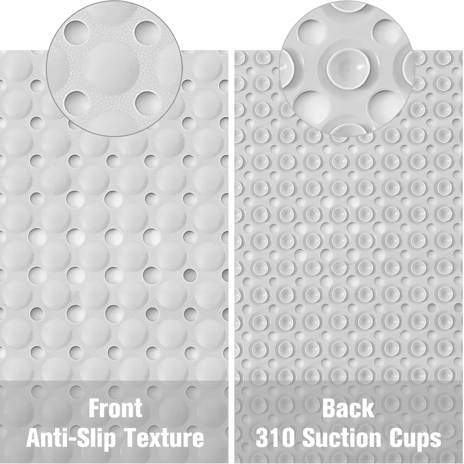 Tapis antidérapant baignoire 100 x 40 cm PVC Caoutchouc lavable en machine