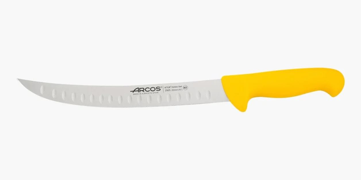Arcos Couteau boucher incurvé jaune série 2900