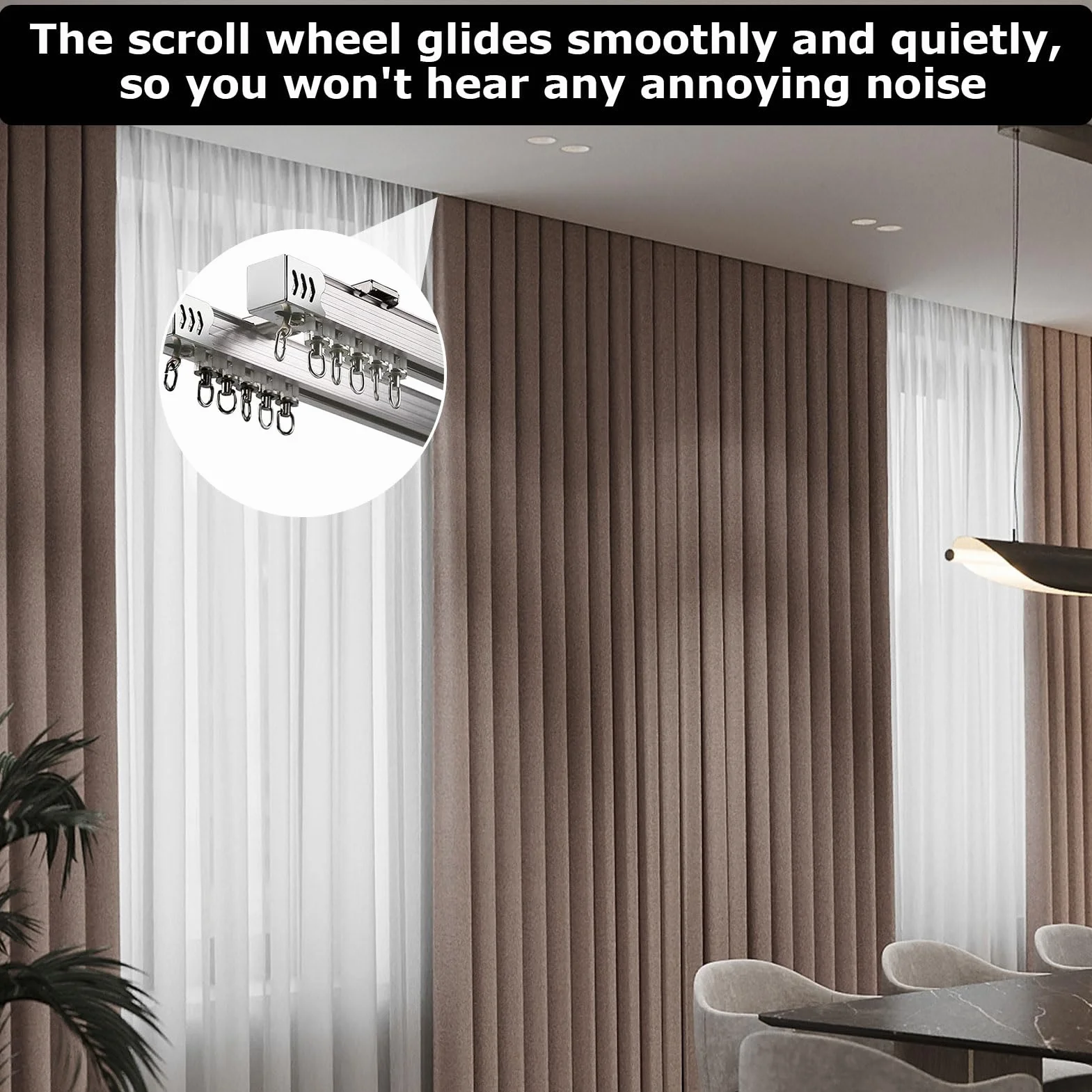 Crochet Pergola Rail Rouleaux Rideaux Poulie Coulissant pour Rideaux Salon Chambre Salle de Bain