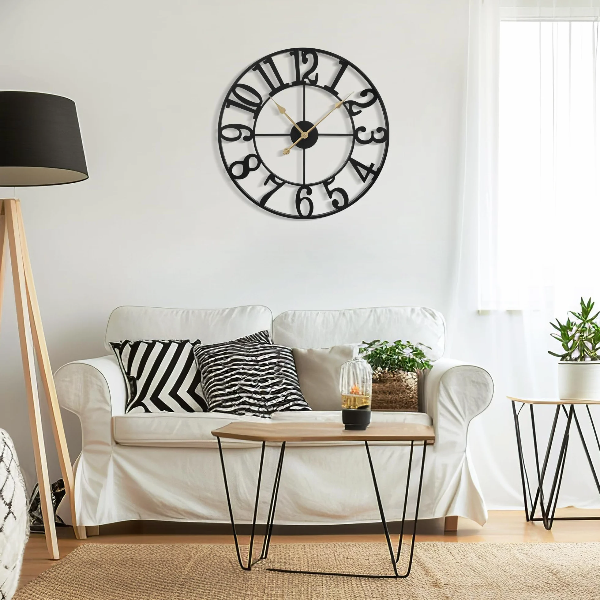 Horloge Murale Design Moderne Silencieuse Grande XXL 40-100 cm Salon Cuisine Bureau