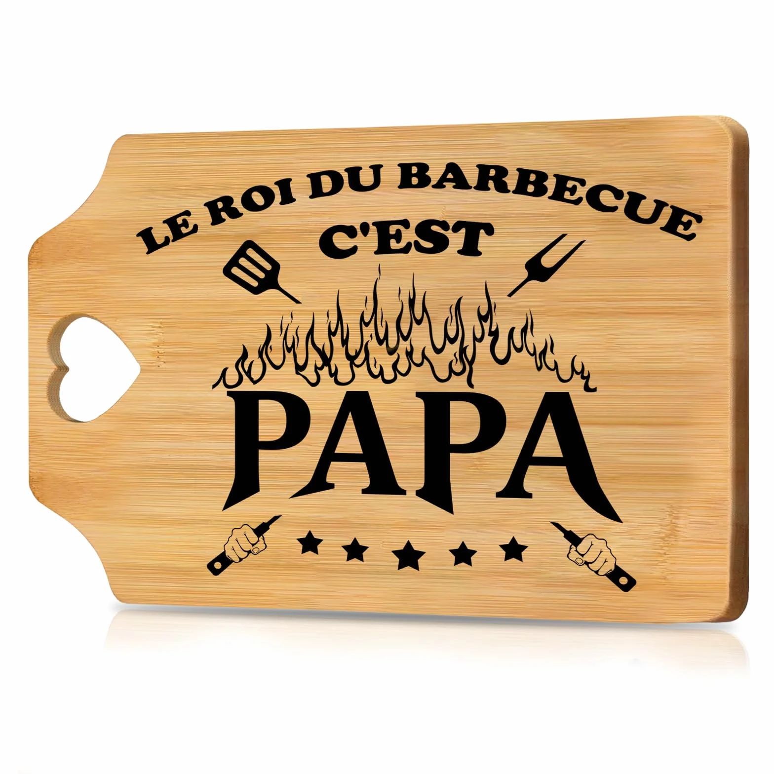 Planche à découper en bambou Cadeau pour Papa Fête des Pères Noël