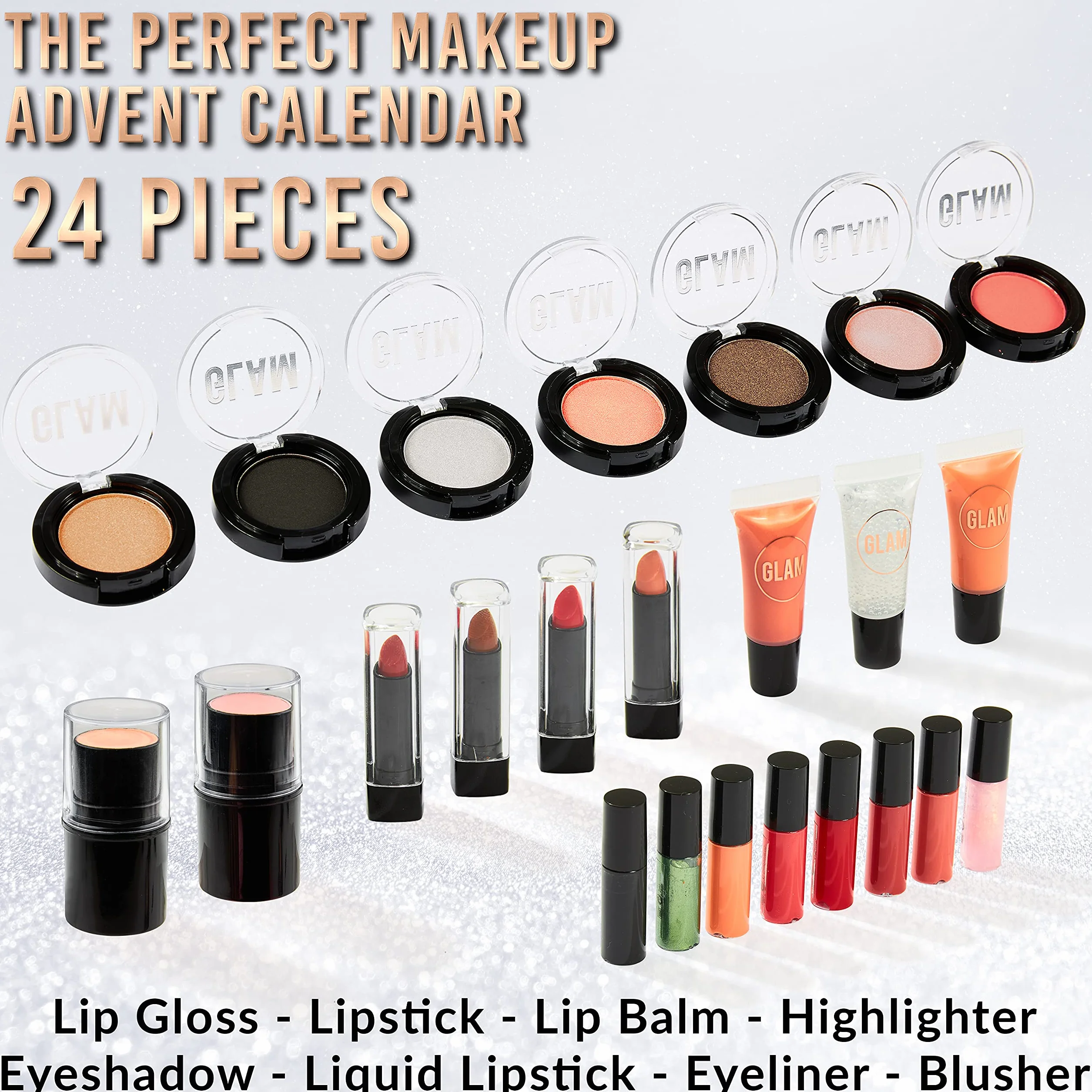 KreativeKraft Calendrier de l'Avent Beauté 2021 Coffret 24 Surprises Maquillage